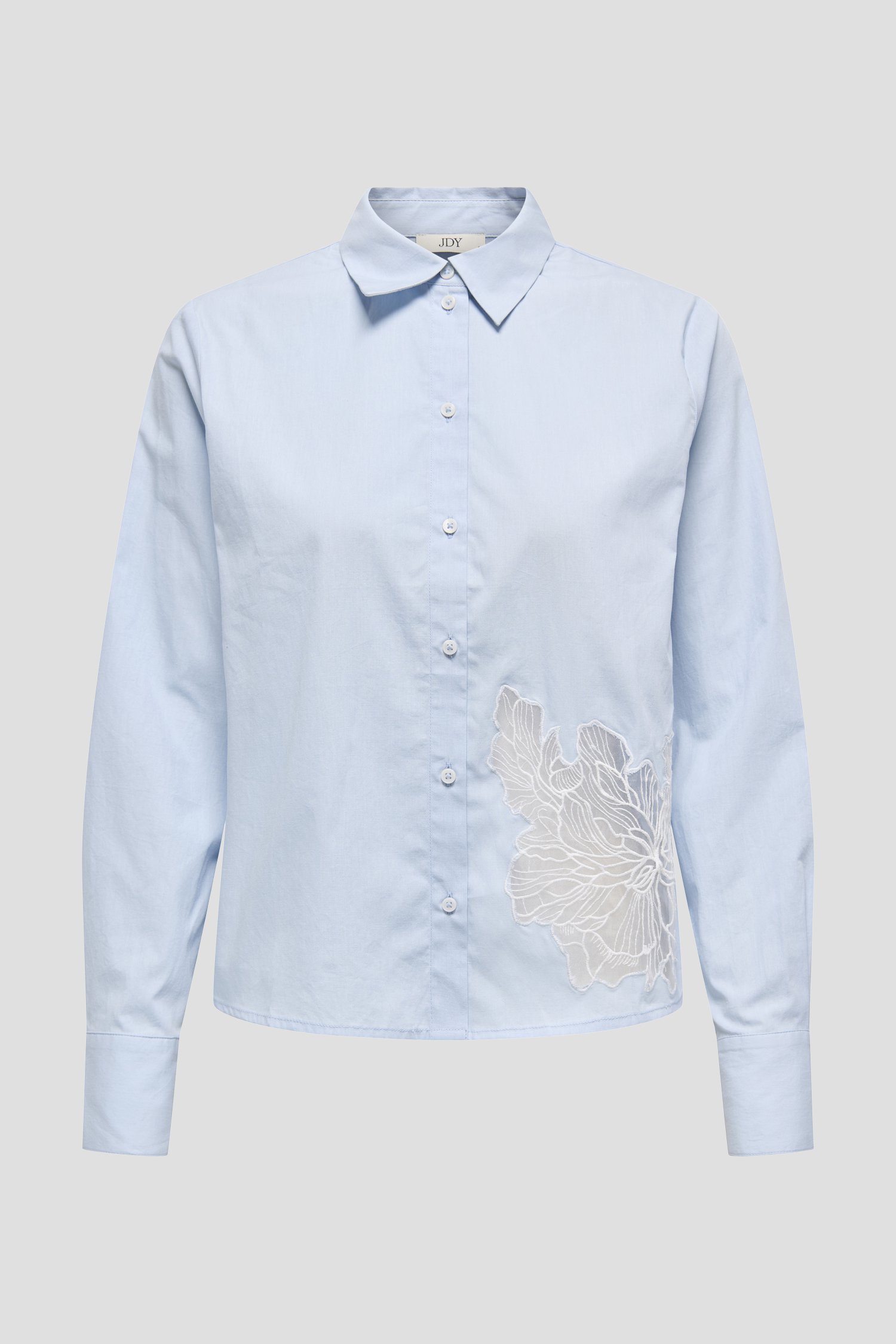 Lichtblauwe blouse met geborduurde bloem van JDY voor Dames