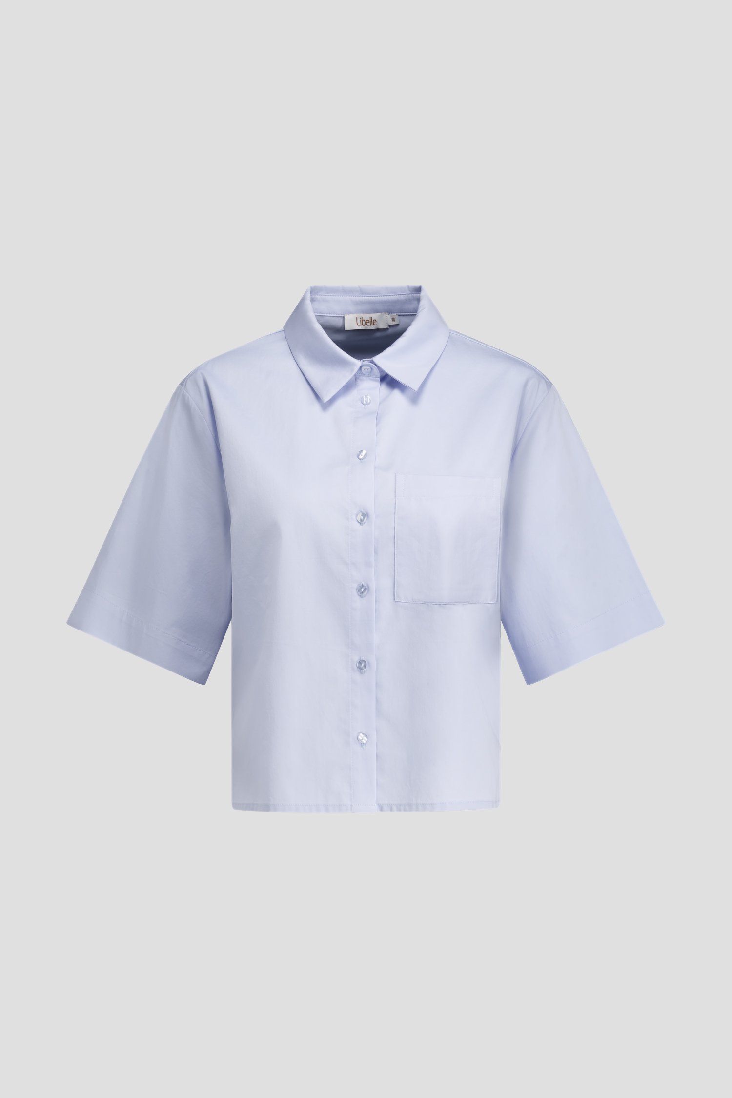 Productfoto 1 van Lichtblauwe blouse met korte mouwen  door Libelle voor Dames