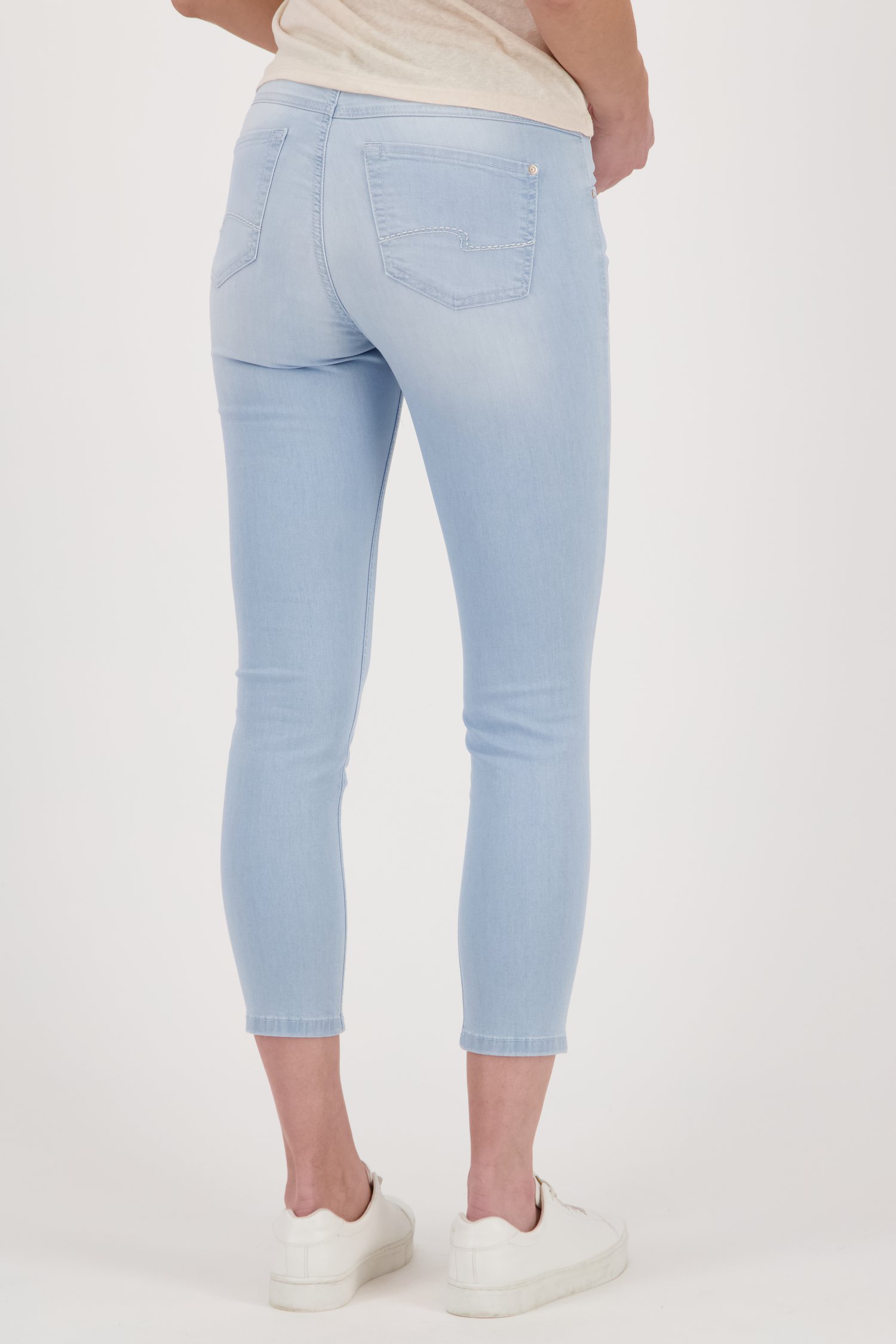 Lichtblauwe jeans met elastische taille - slim fit van Angels voor Dames