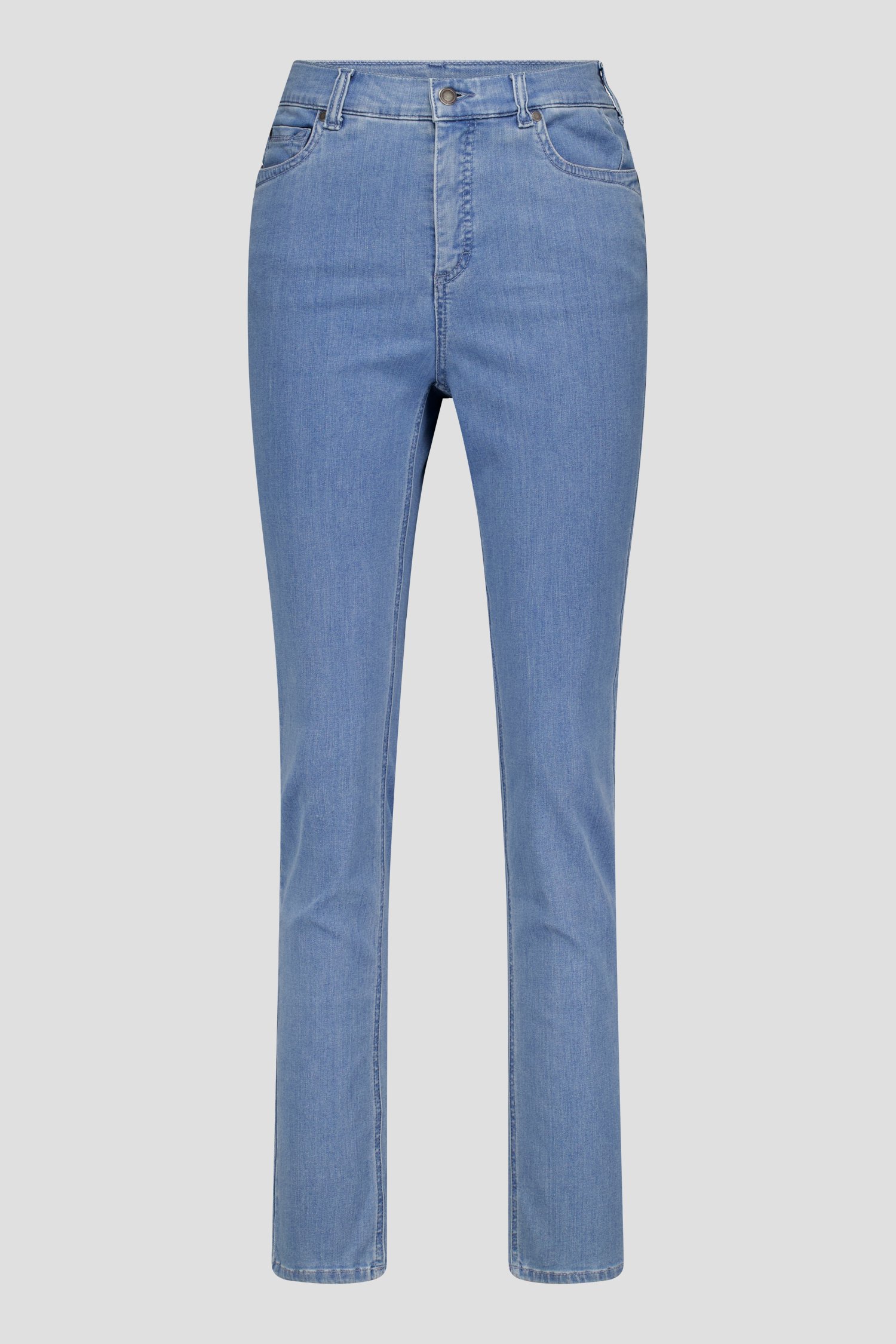 Lichtblauwe jeans met stretch en elastische taille van Claude Arielle voor Dames