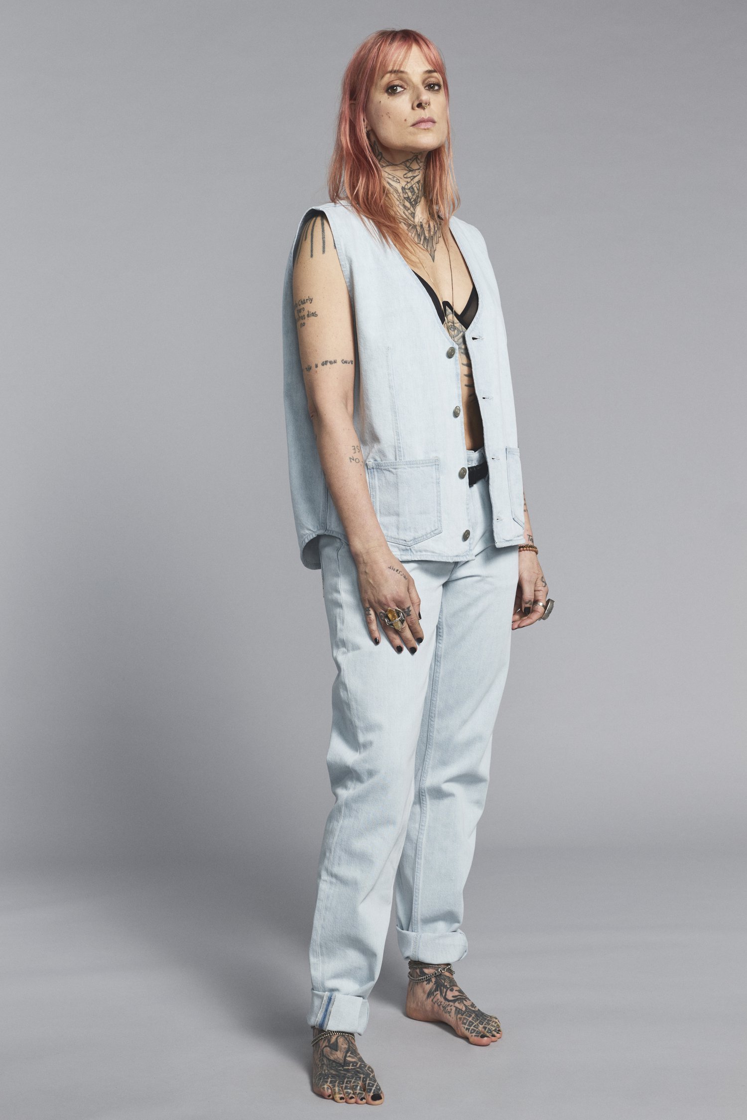 Voorkant van Lichtblauwe jeans - Straight fit – Monroe door Murielle Victorine Scherre voor Heren