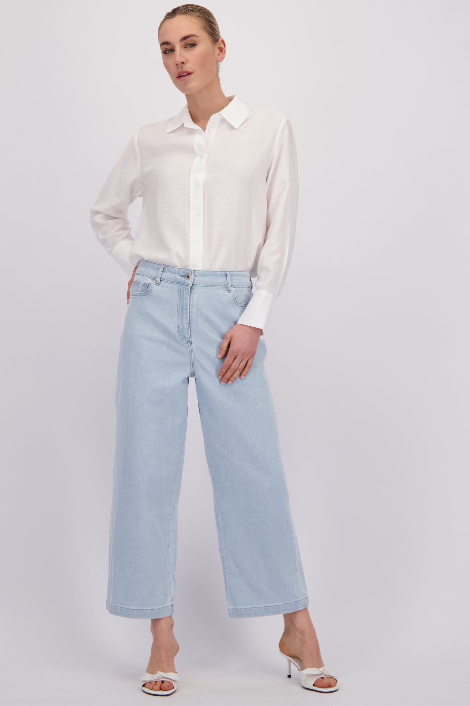 Extra foto 1 van Lichtblauwe jeans - Wide leg fit - 7/8 lengte  door Liberty Island Denim voor Dames