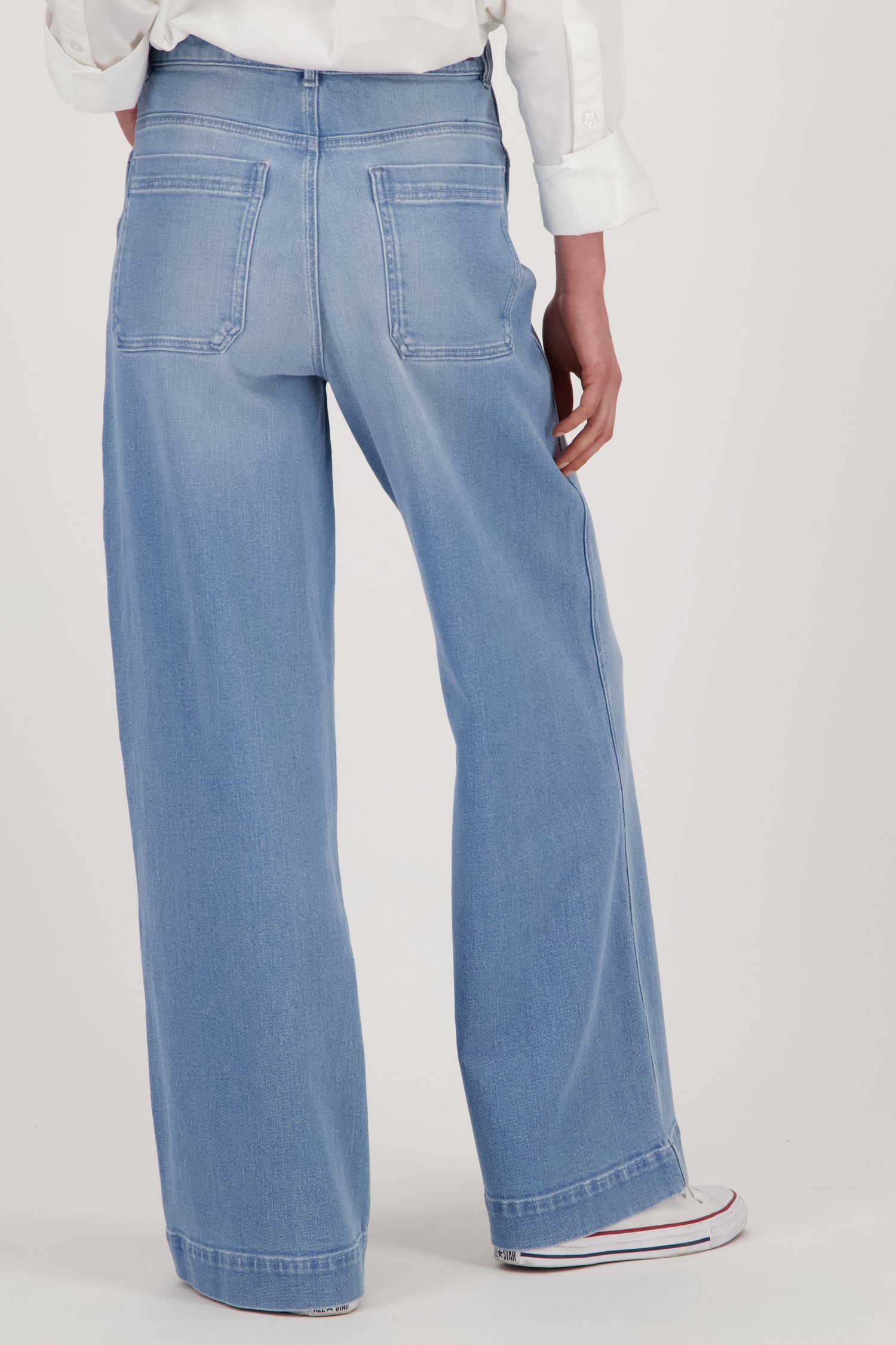 Lichtblauwe jeans - Wide leg fit  van Liberty Island Denim voor Dames