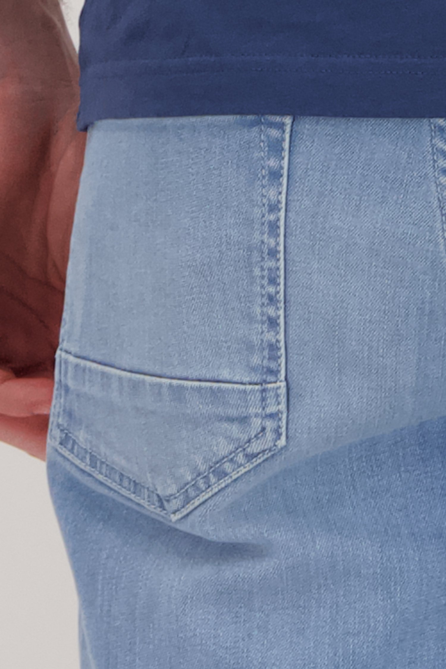 Lichtblauwe jeansshort van Ravøtt voor Heren