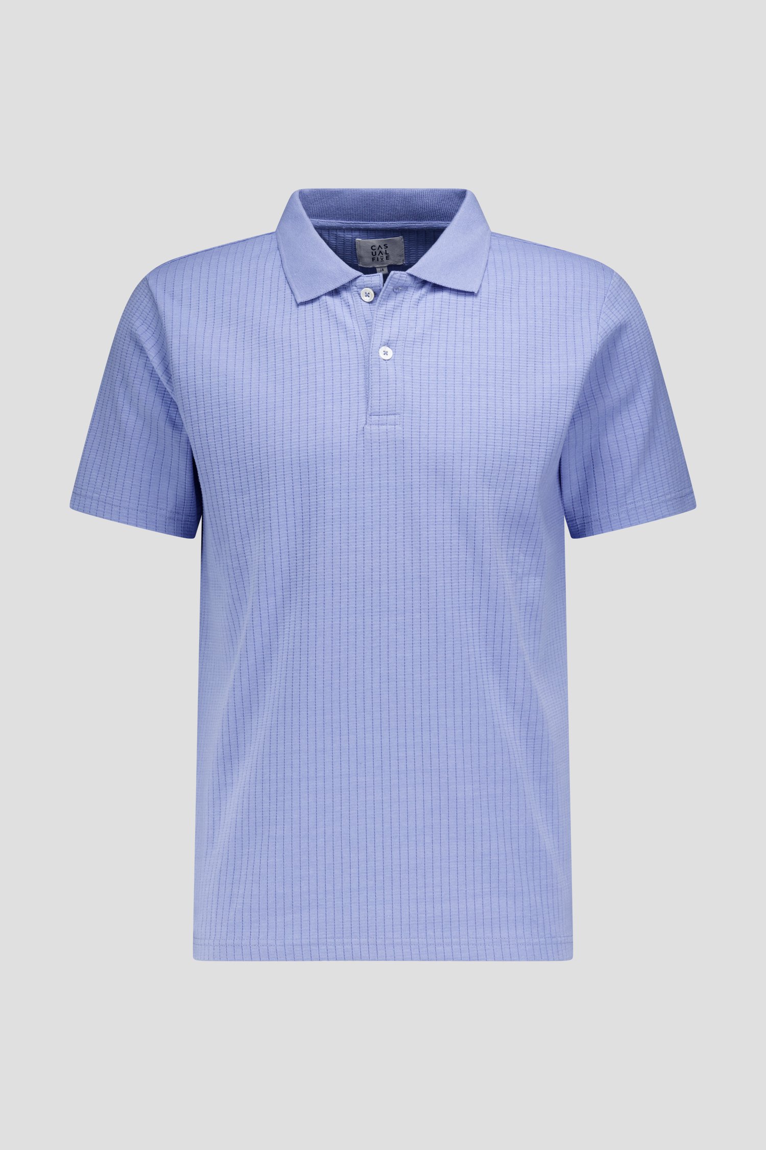 Productfoto 1 van Lichtblauwe polo met structuur door Casual Five voor Heren