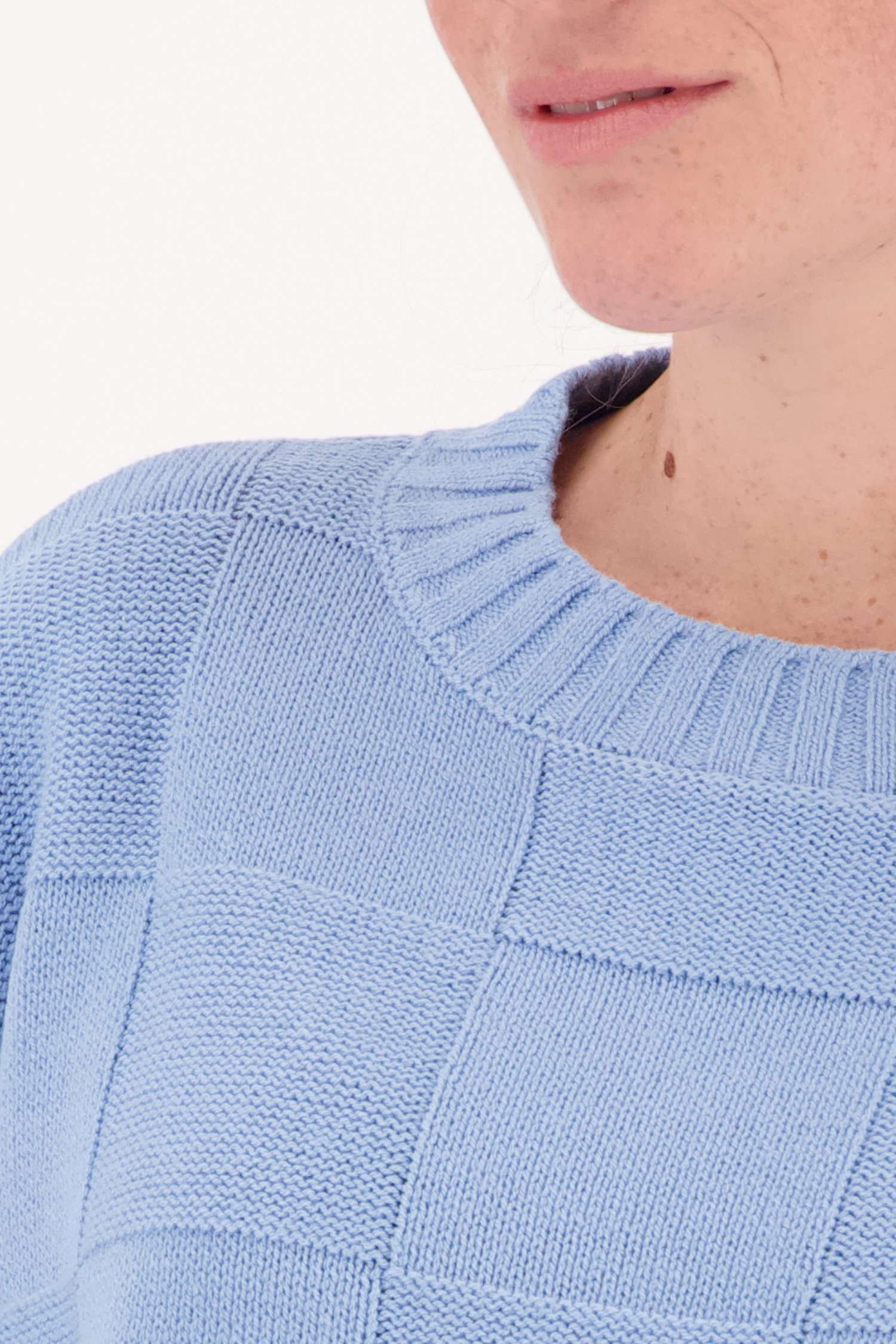 Lichtblauwe trui met opstaande kraag van Libelle voor Dames