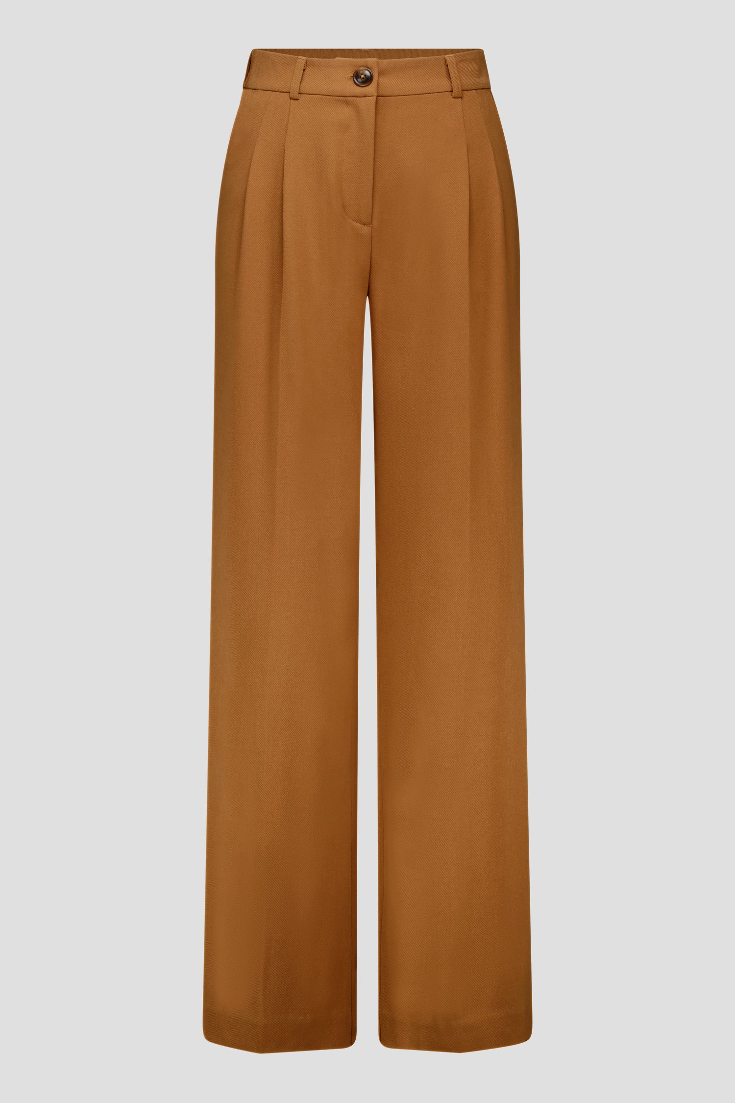 Lichtbruine wijde broek  van Libelle voor Dames