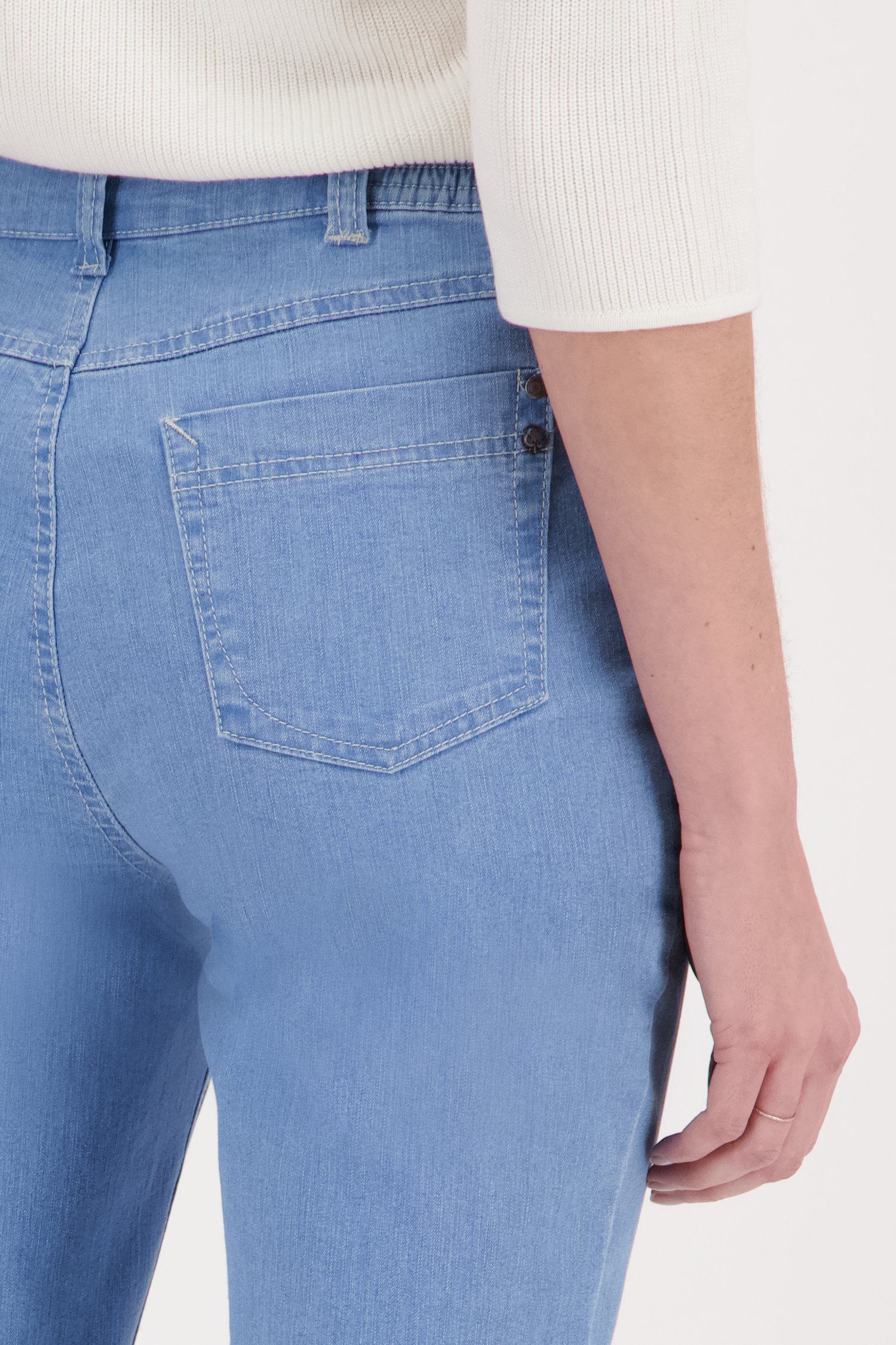 Lichte jeans met elastische taille - comfort fit van Anna Montana voor Dames