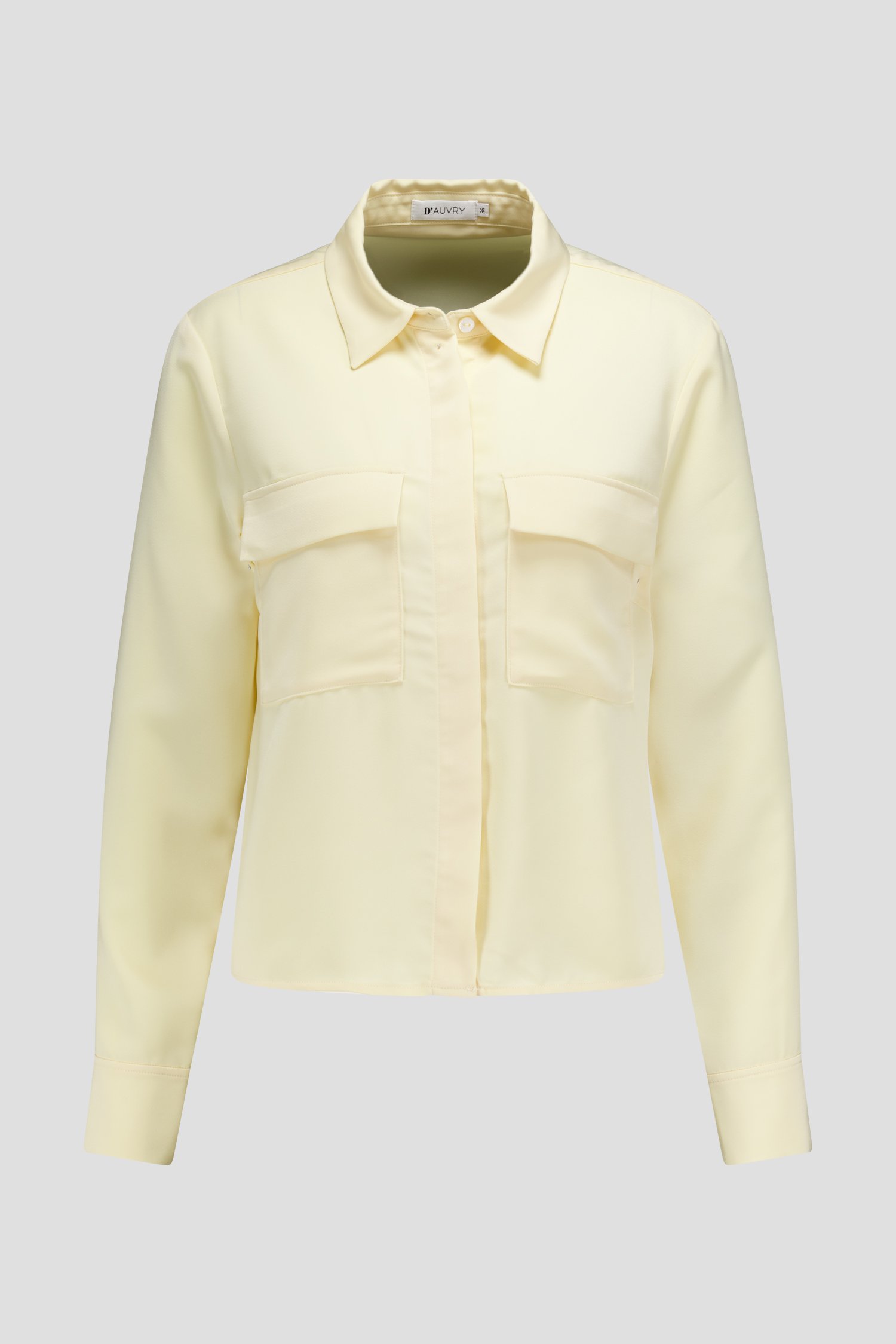 Productfoto 1 van Lichtgele blouse met lange mouwen door D'Auvry voor Dames