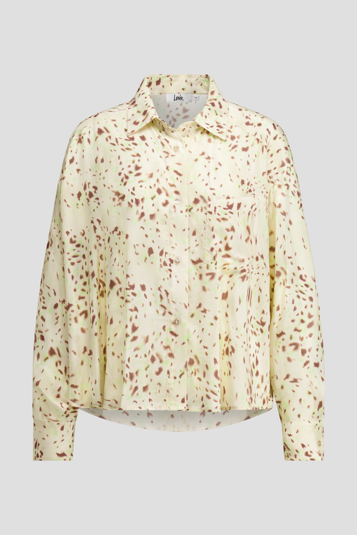 Productfoto 1 van Lichtgele blouse met print door Louise voor Dames