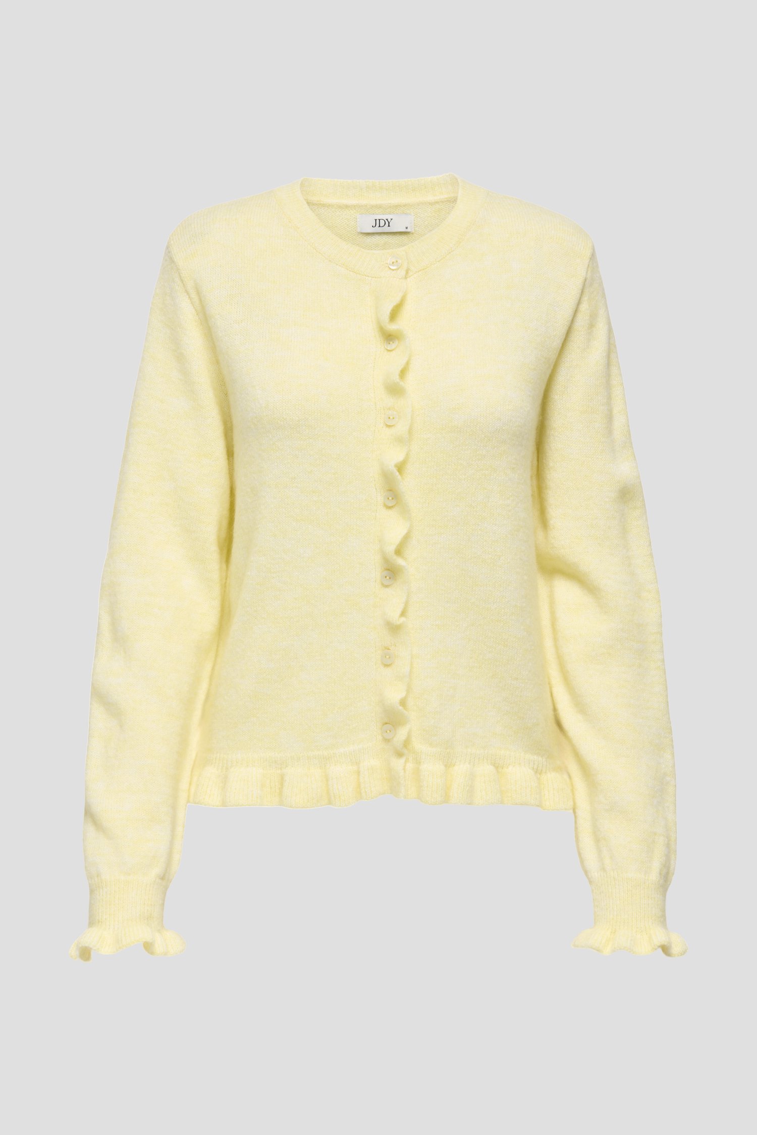 Productfoto 1 van Lichtgele cardigan met ruches  door JDY voor Dames