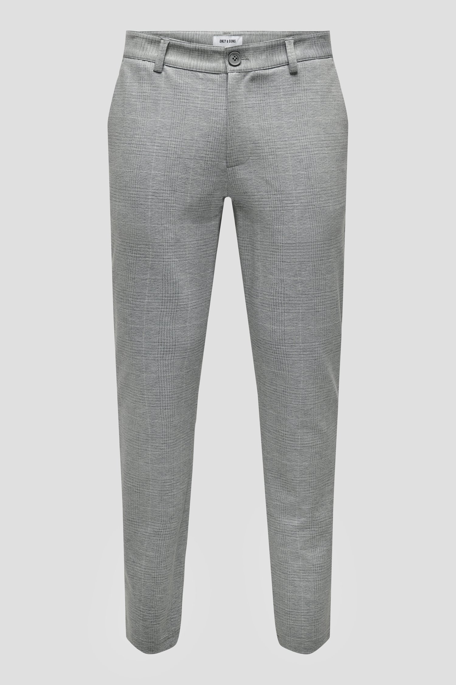 Lichtgrijze geruite chino - Slim fit van ONLY & SONS voor Heren