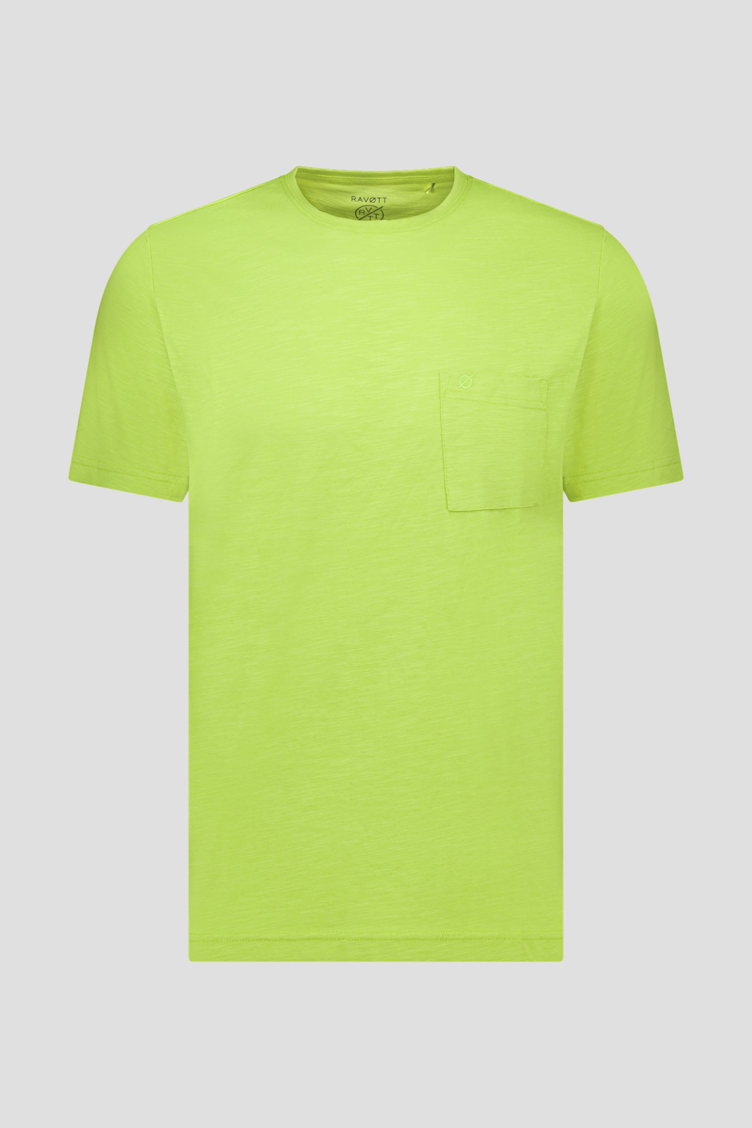 Lichtgroen T-shirt met ronde hals van Ravøtt voor Heren