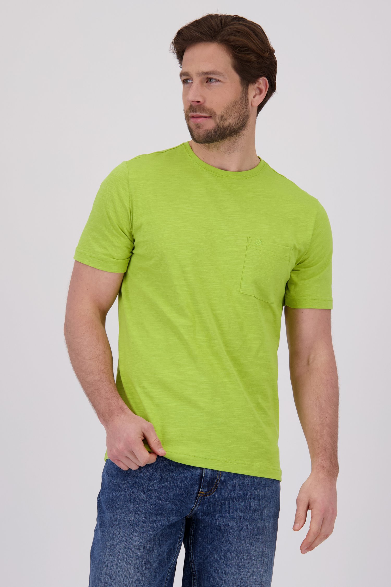 Lichtgroen T-shirt met ronde hals van Ravøtt voor Heren