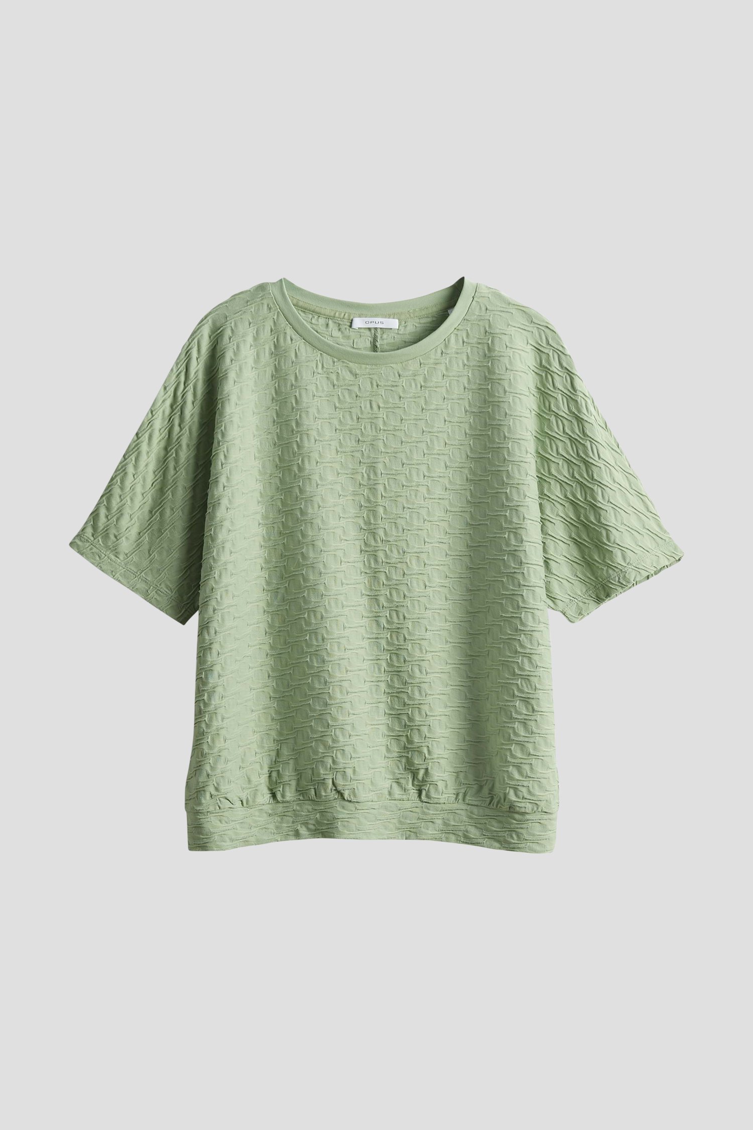 Lichtgroen T-shirt met structuur van Opus voor Dames