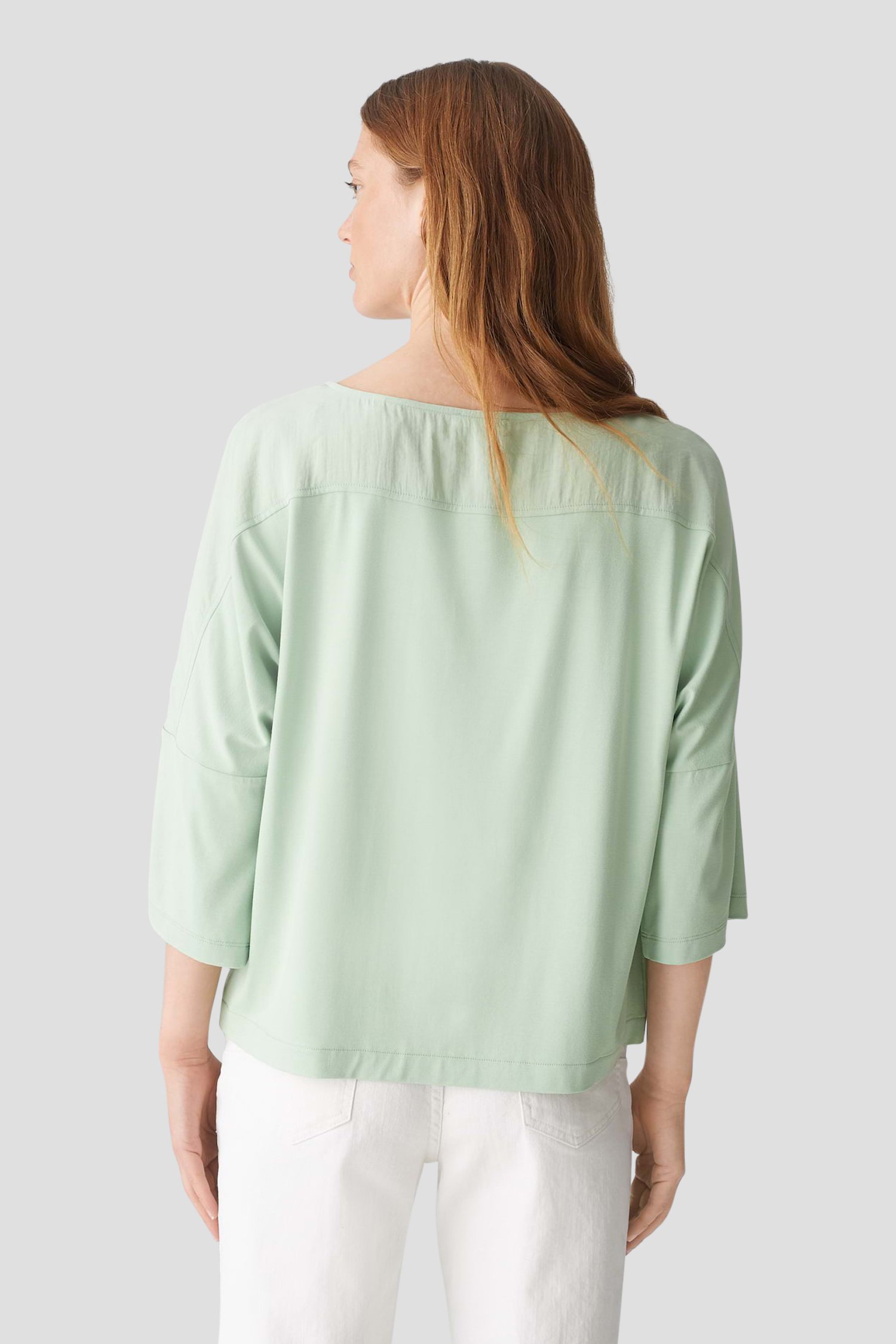 Lichtgroene blouse met vleermuismouwen van Opus voor Dames