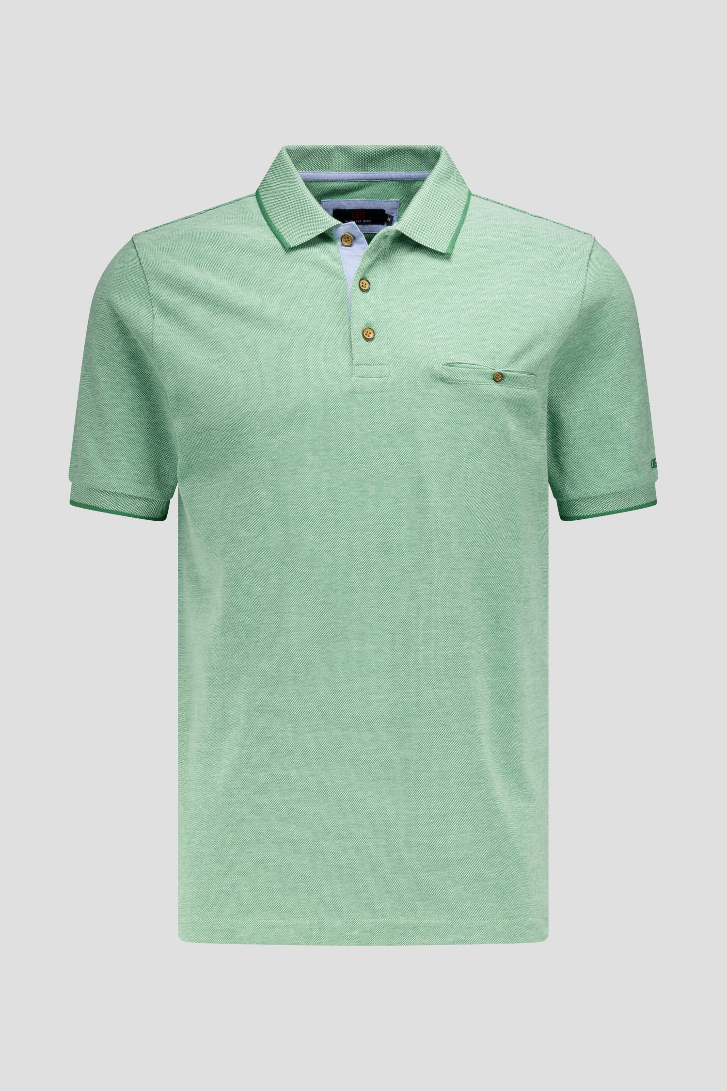 Productfoto 1 van Lichtgroene gemêleerde polo door Dansaert Blue voor Heren