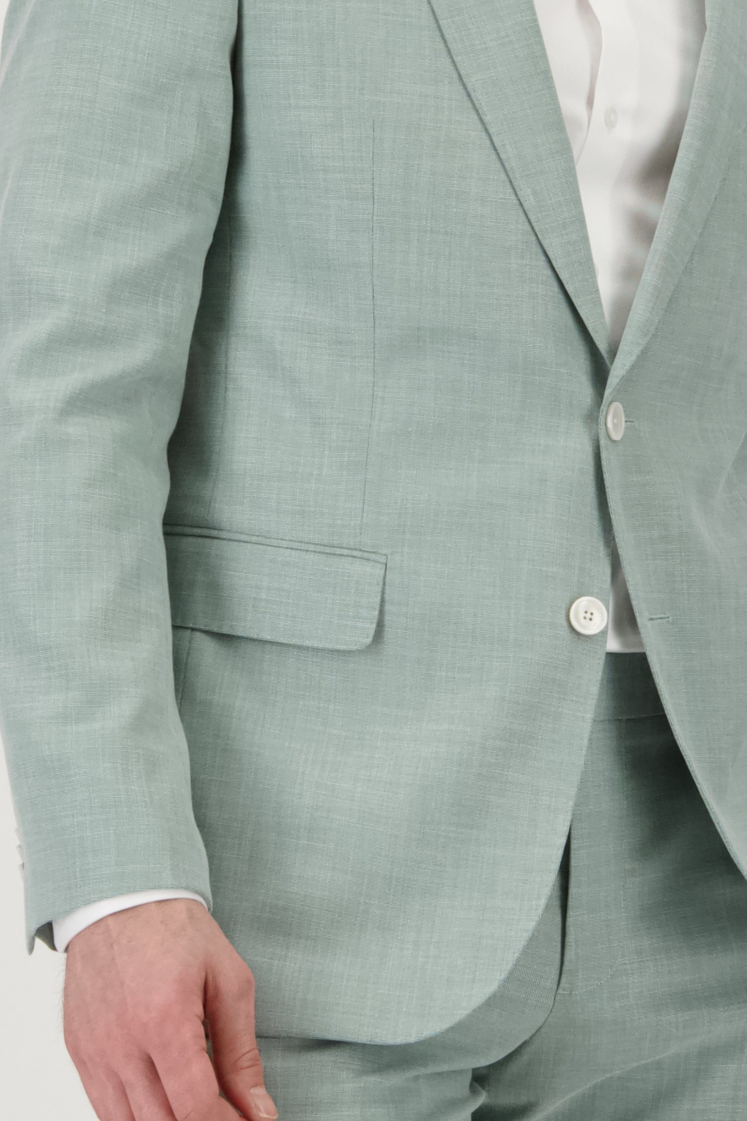 Extra foto 1 van Lichtgroene  kostuumvest – Regular fit  door Dansaert Black voor Heren