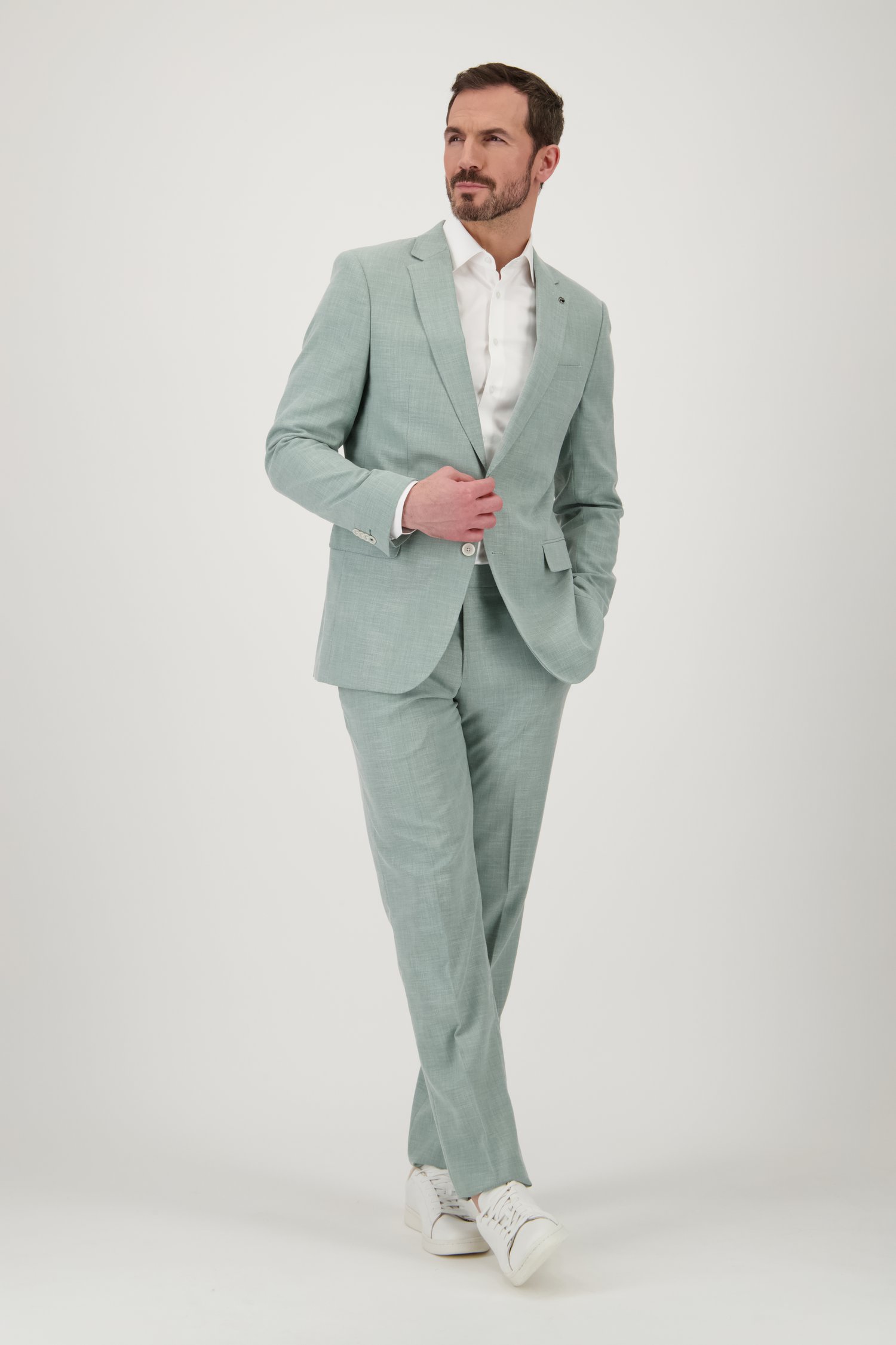 Extra foto 2 van Lichtgroene  kostuumvest – Regular fit  door Dansaert Black voor Heren