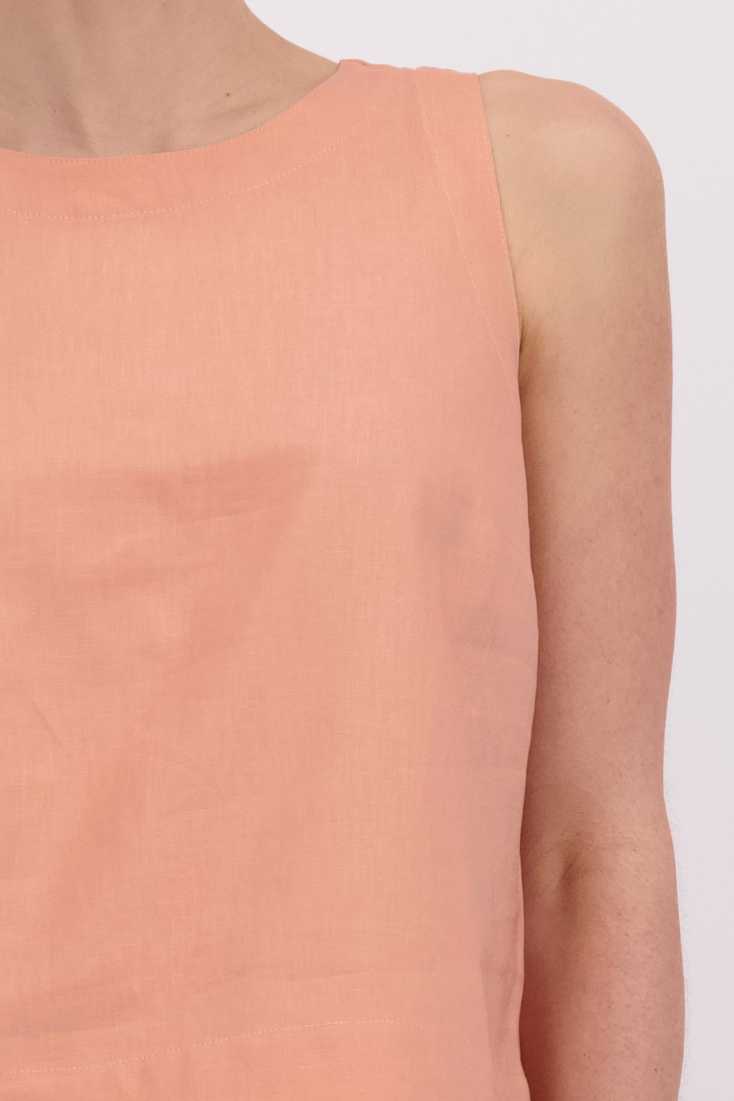 Detail van Lichtroze linnen topje door Liberty Island voor Dames