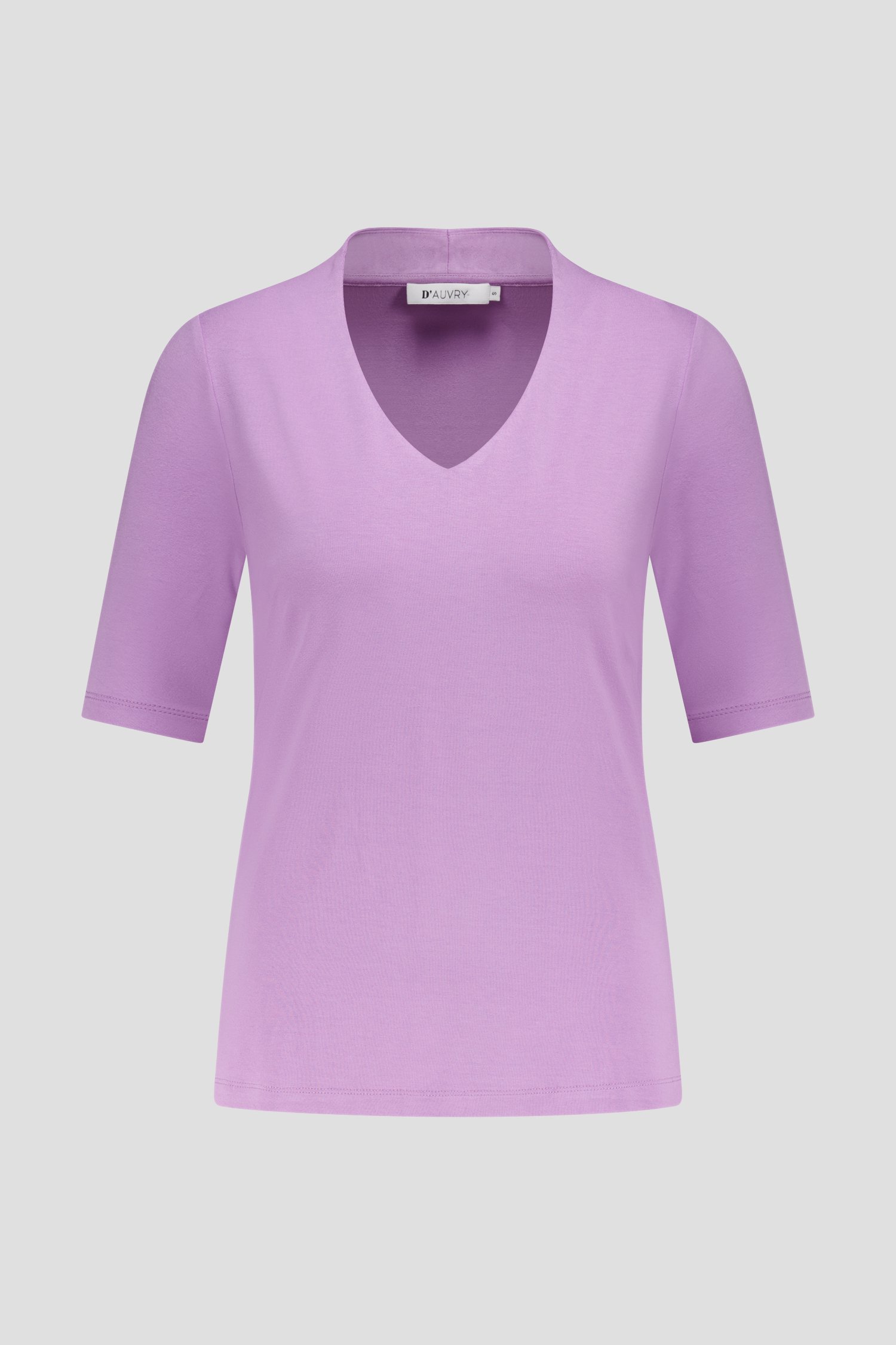 Lila T-shirt met V-hals van D'Auvry voor Dames