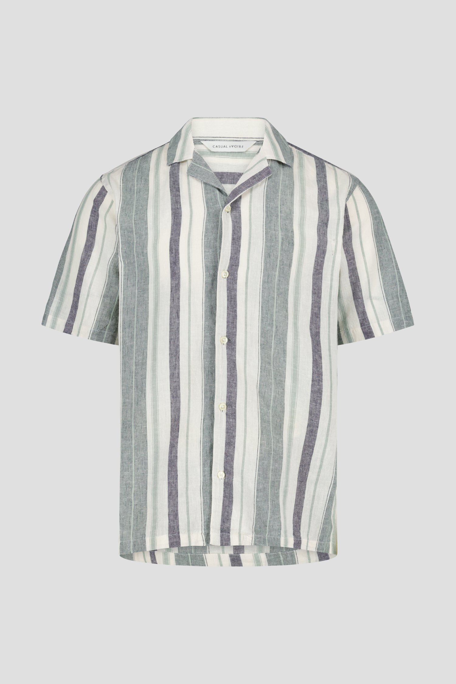 Linnen hemd met strepenpatroon - regular fit van Casual Friday voor Heren