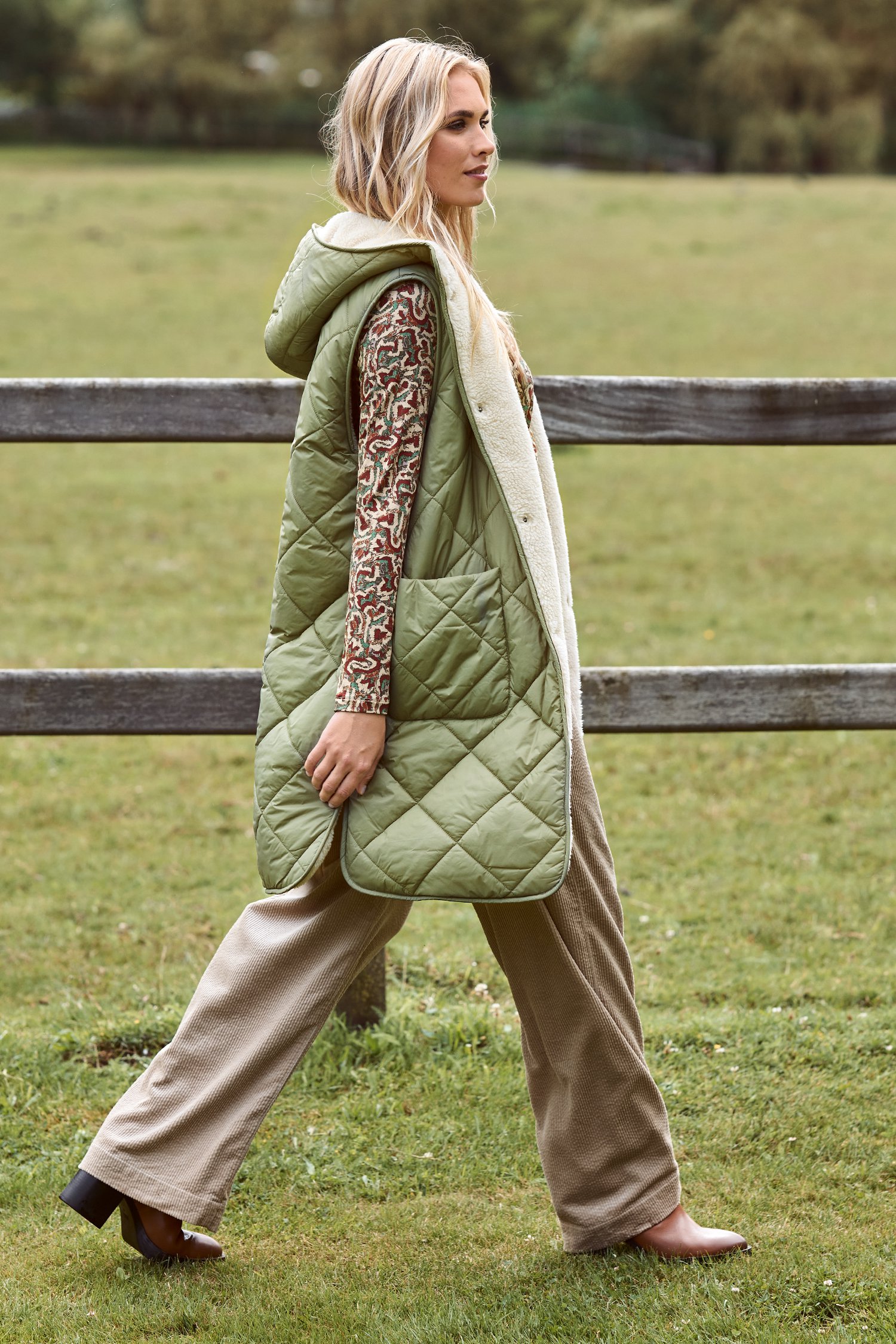 Long bodywarmer - réversible de Libelle pour Femmes