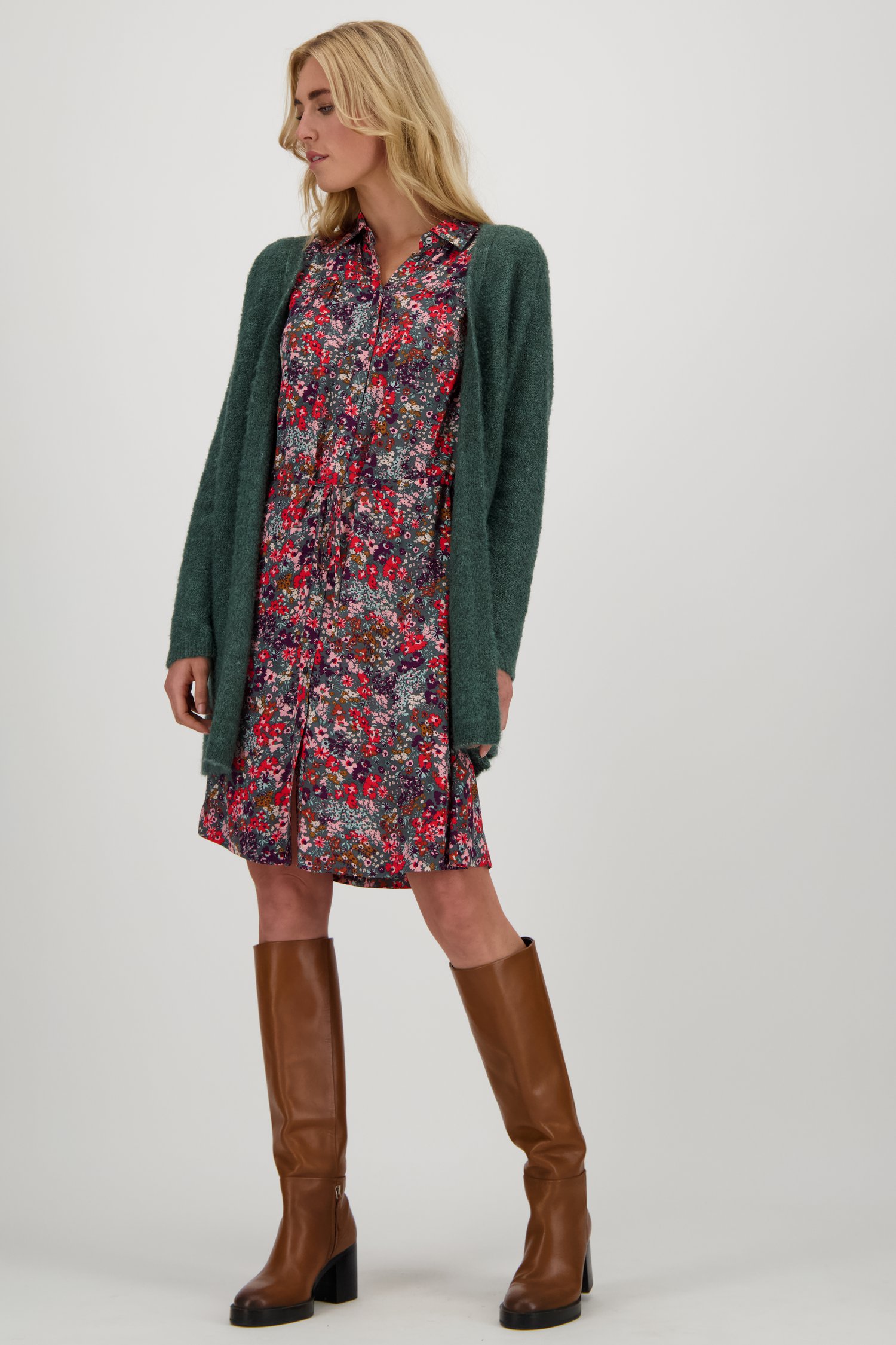 Long cardigan bleu-vert	 de Libelle pour Femmes
