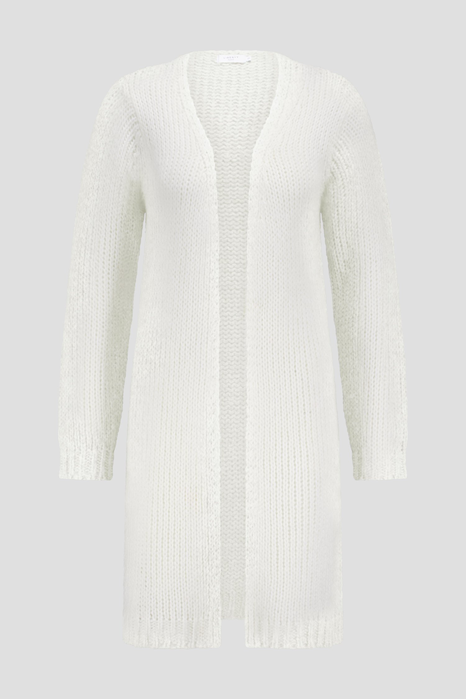 Long cardigan tricoté écru de Liberty Island pour Femmes
