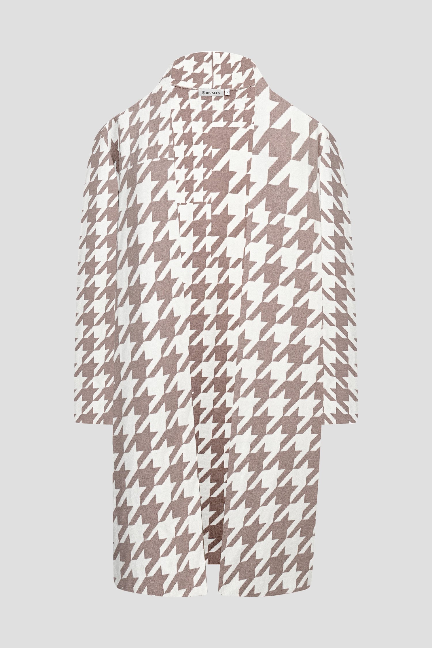 Longue cardigan beige et blanc de Bicalla pour Femmes