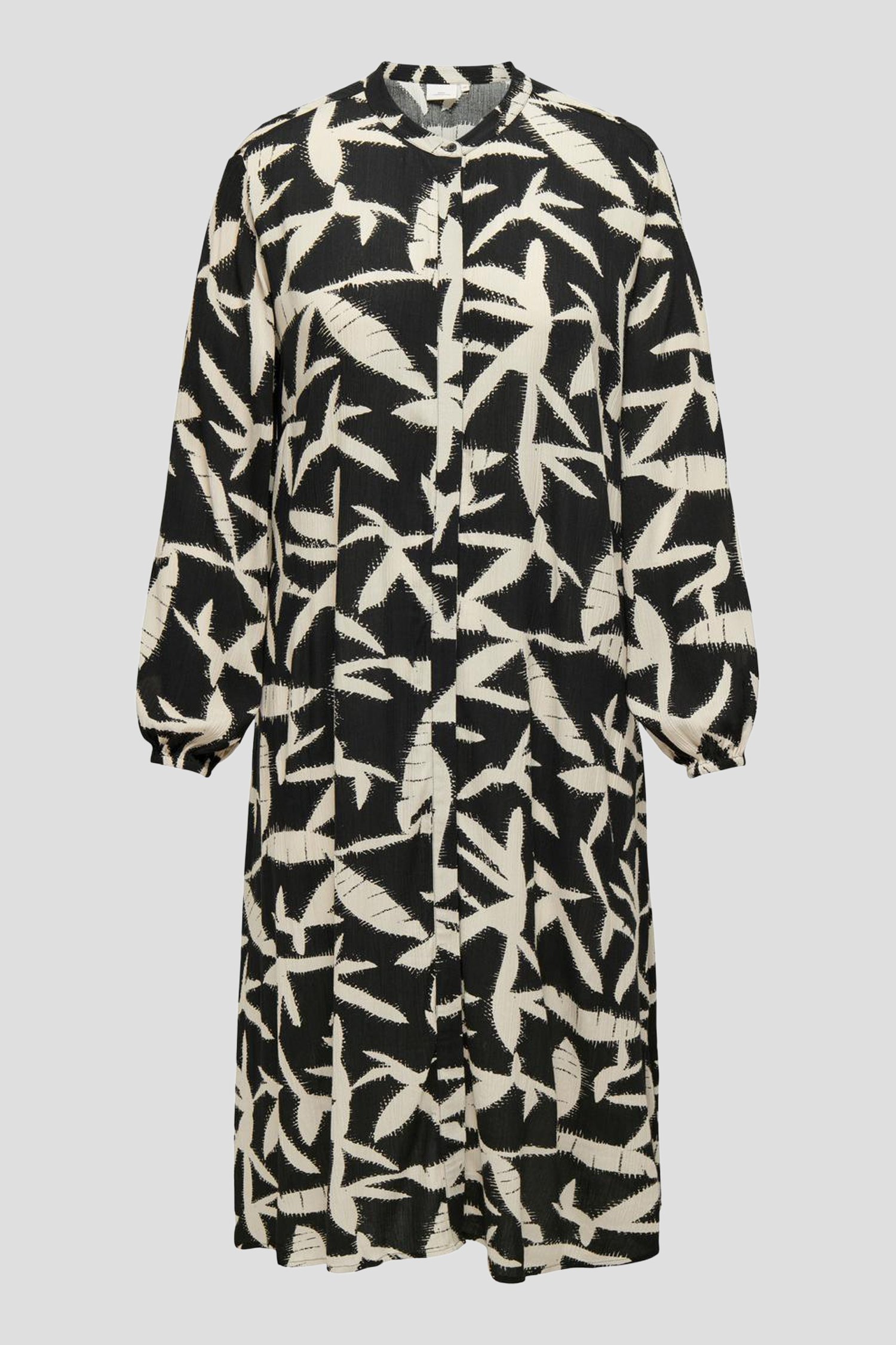 Photo produit 1 de Longue robe noire à imprimé beige de ONLY Carmakoma pour Femmes
