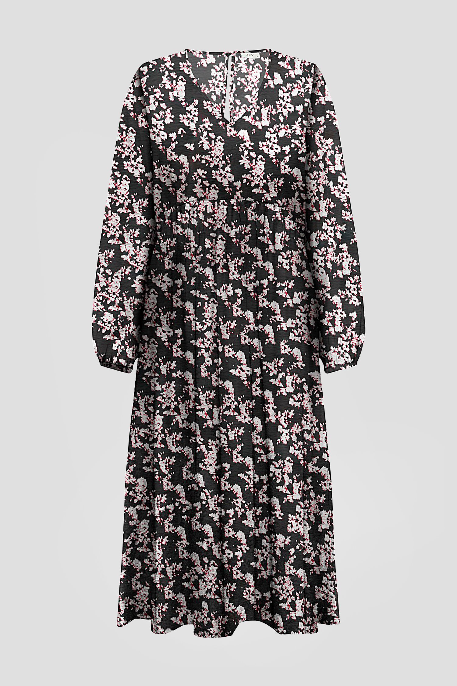 Longue robe noire à imprimé fin de JDY pour Femmes
