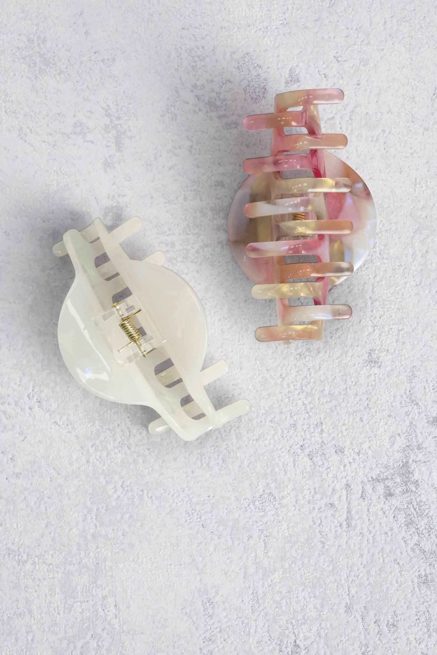 Photo produit 1 de Lot de 2 barrettes – Blanc et rose de Liberty Island pour Femmes