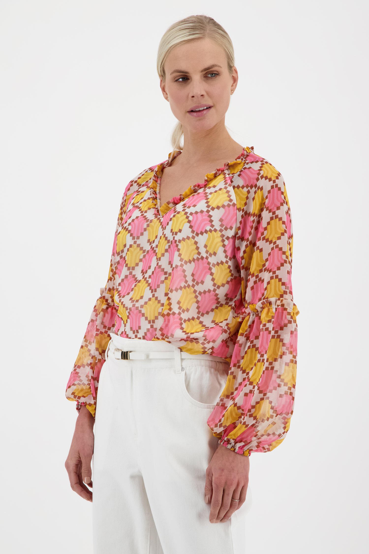 Leeg de prullenbak Alexander Graham Bell Samengroeiing Luchtige blouse met kleurrijke print van JDY | 9773152 | e5