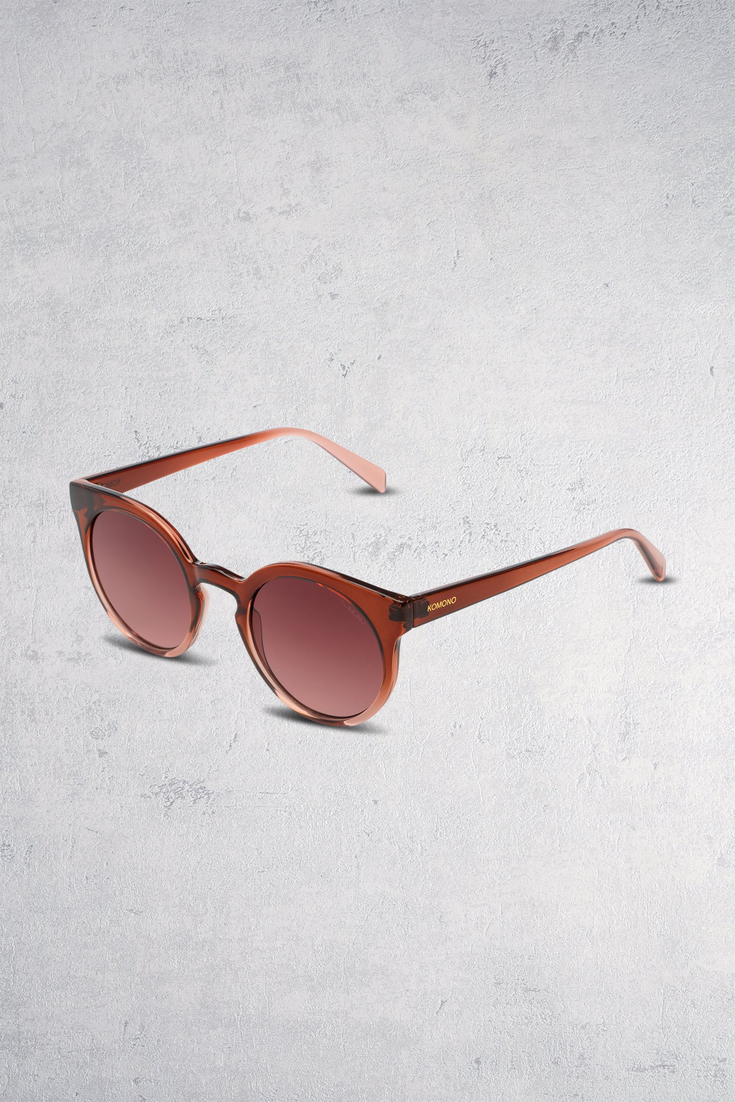 Lunettes de soleil brunes et roses - Lulu de Komono pour Femmes