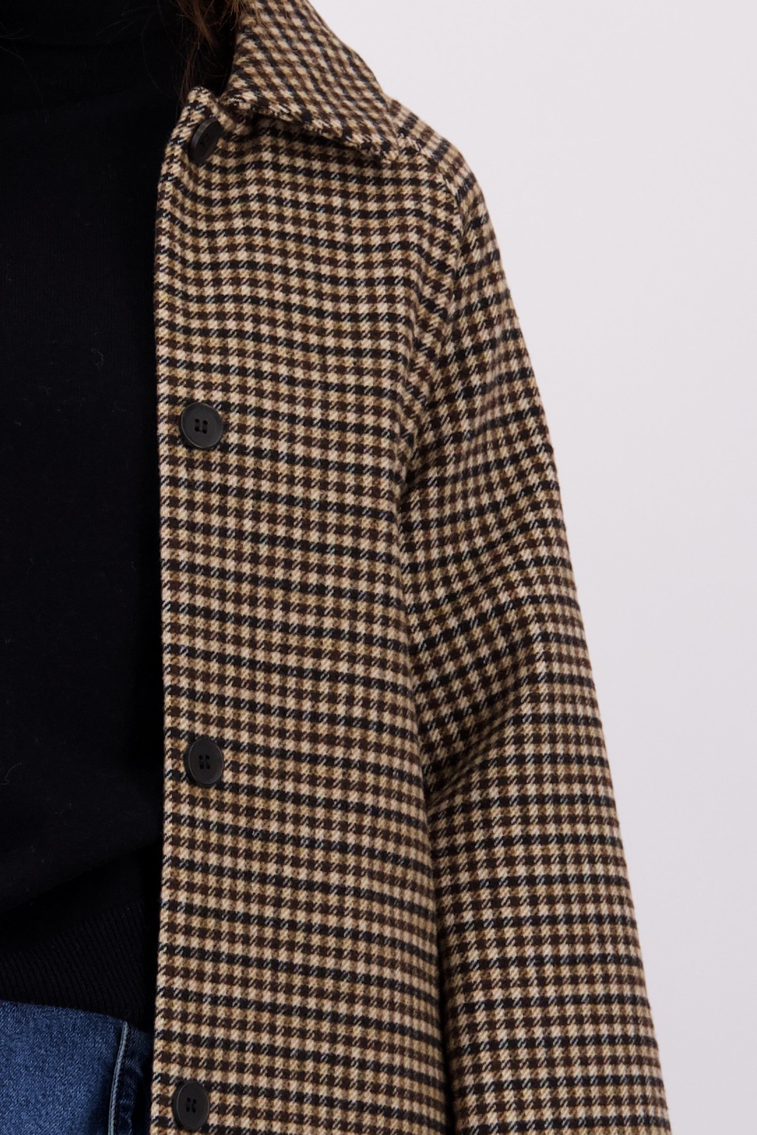 Détail de Manteau à carreaux marron de JDY pour Femmes