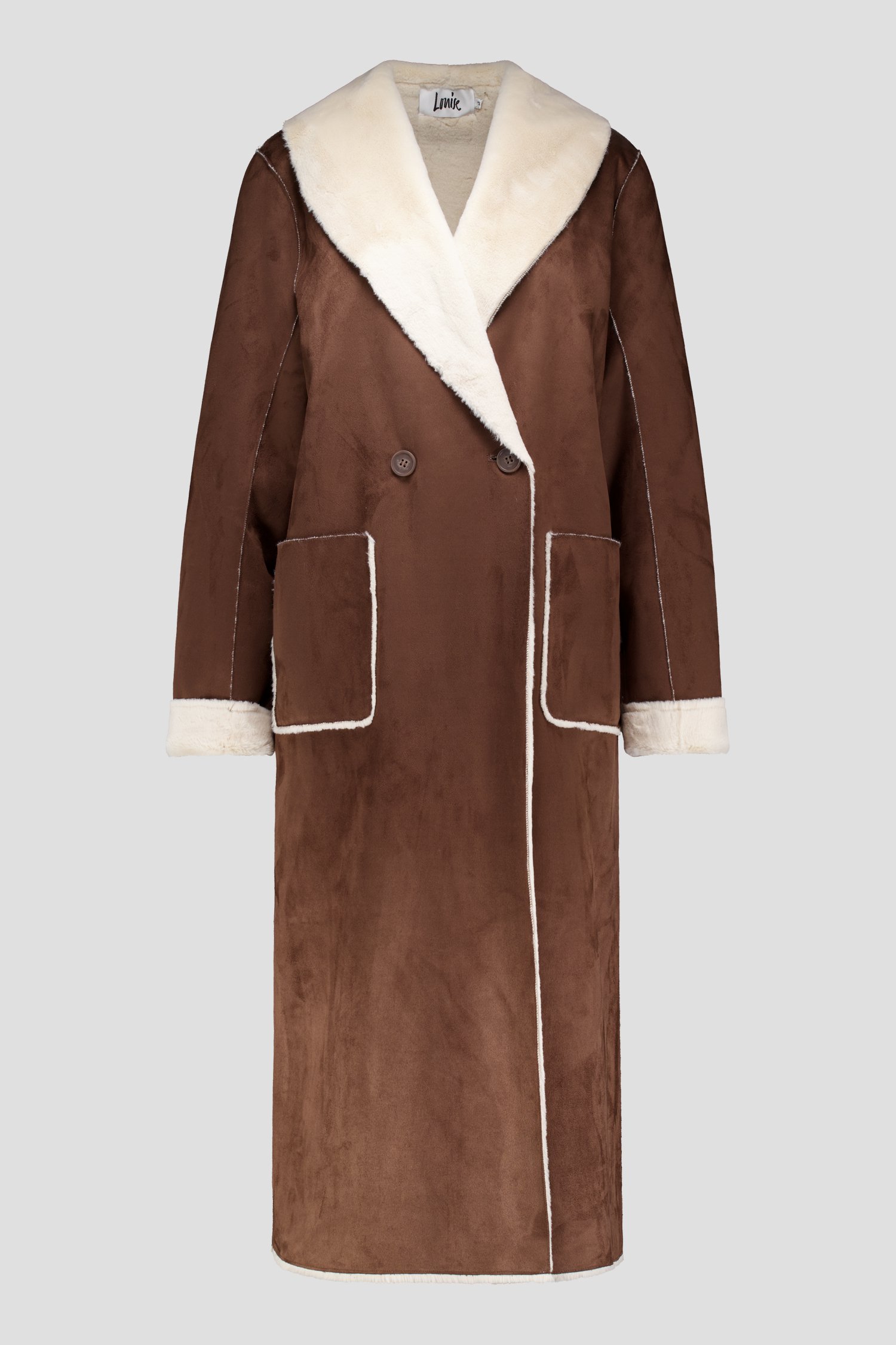 Photo produit 1 de Manteau brun en suèdelook de Louise pour Femmes