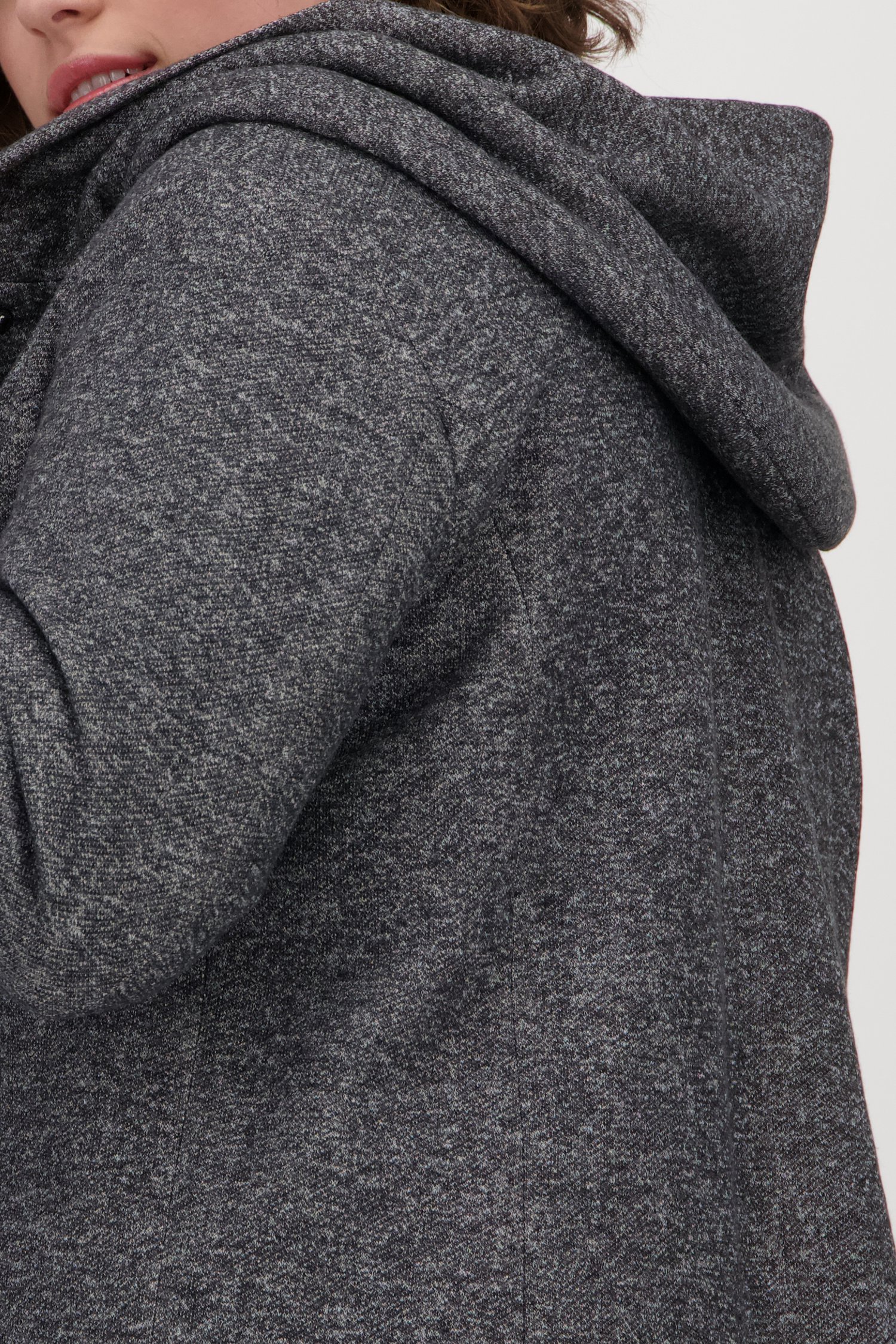 Manteau gris foncé mi-long de Only Carmakoma pour Femmes