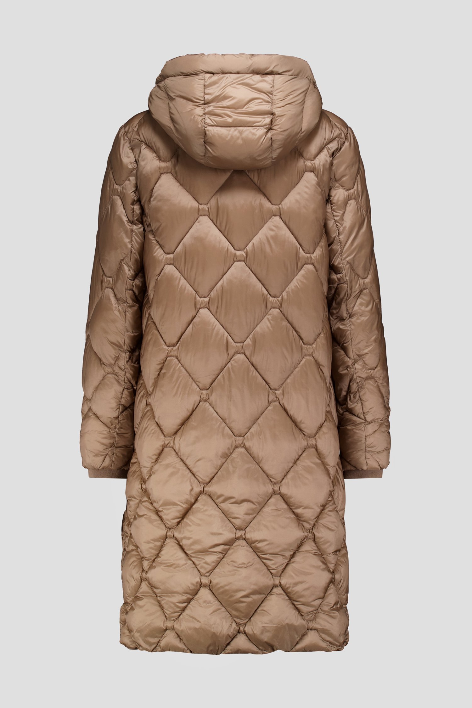 Photo produit 3 de Manteau matelassé brun mi-long de Claude Arielle pour Femmes