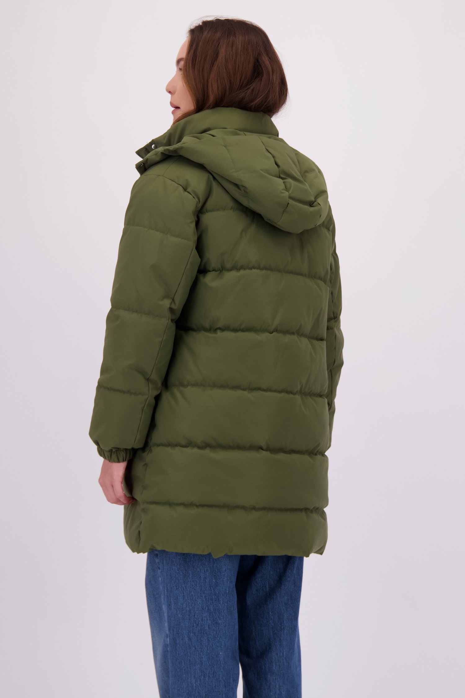 Le dos de Manteau matelassé mi-long vert foncé de JDY pour Femmes