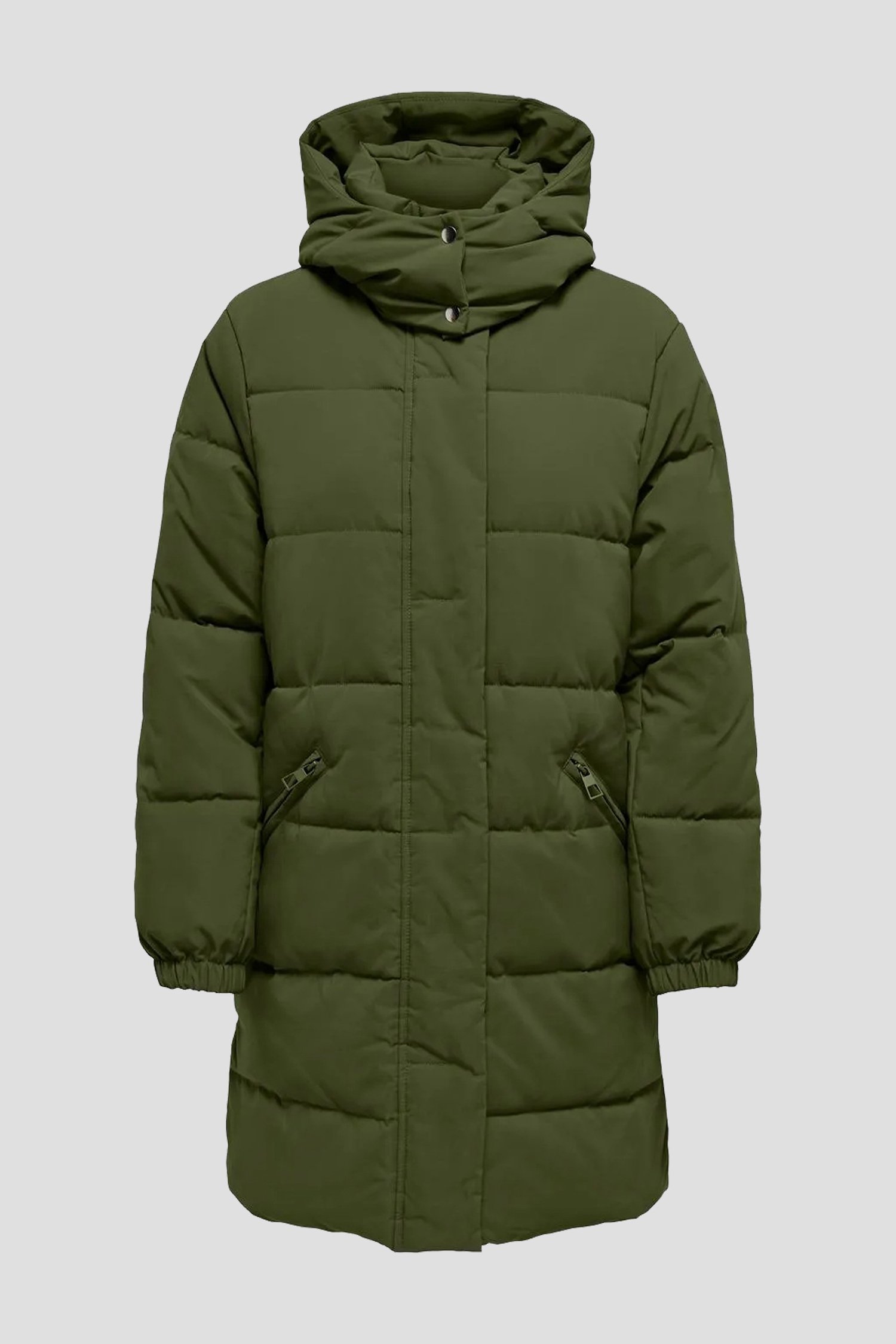 Photo produit 1 de Manteau matelassé mi-long vert foncé de JDY pour Femmes