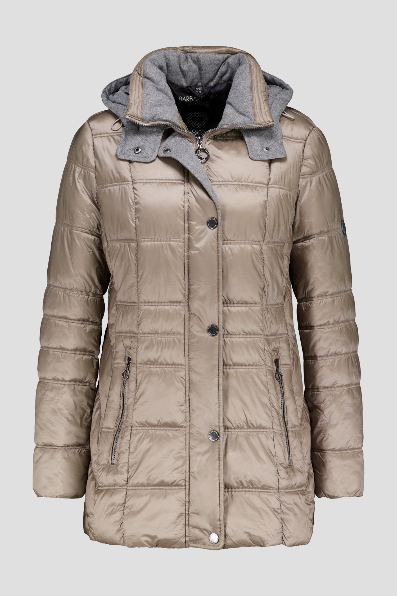 Manteau matelassé taupe  de Barbara Lebek pour Femmes