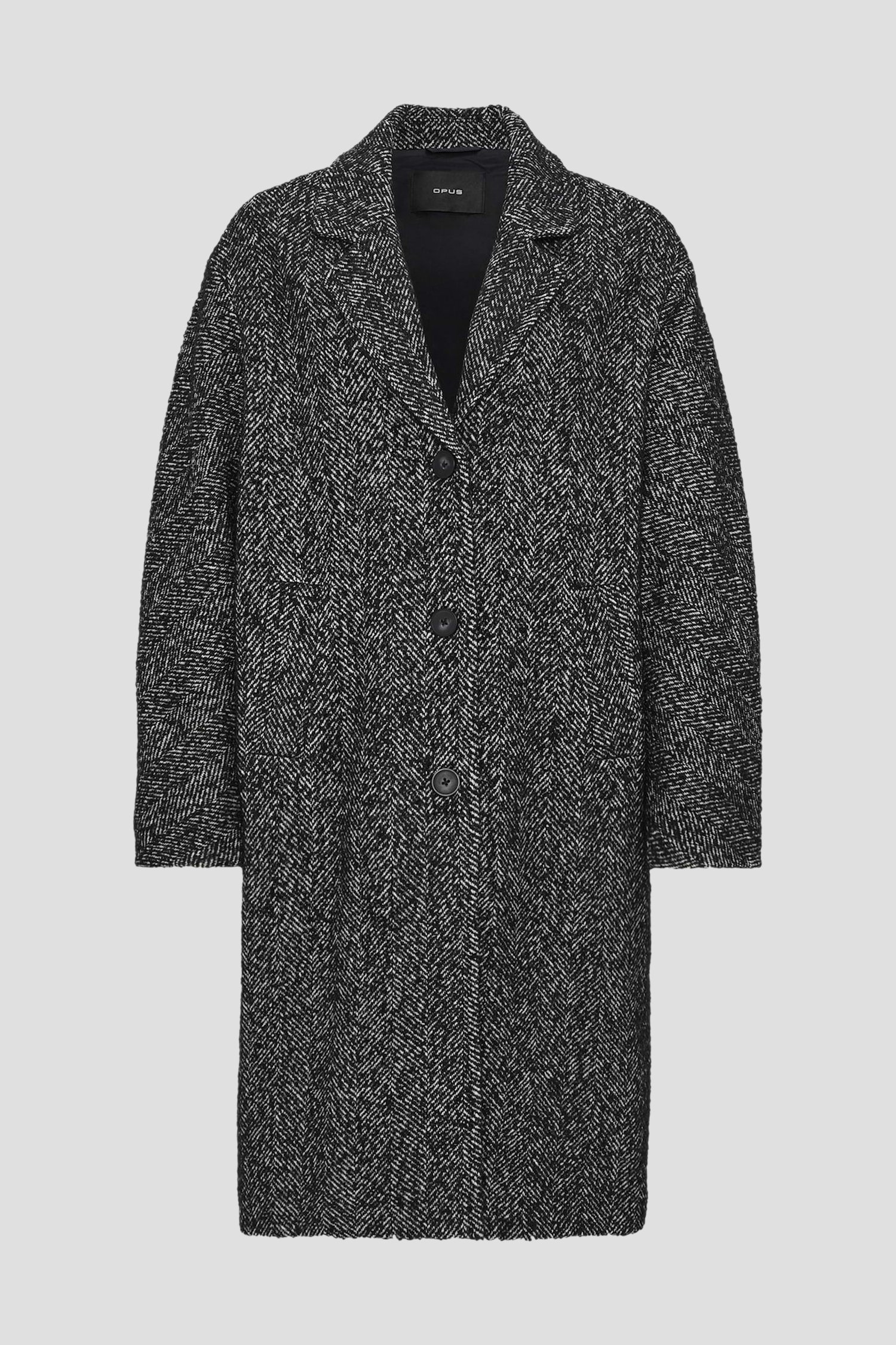 Manteau noir avec laine	 de Opus pour Femmes