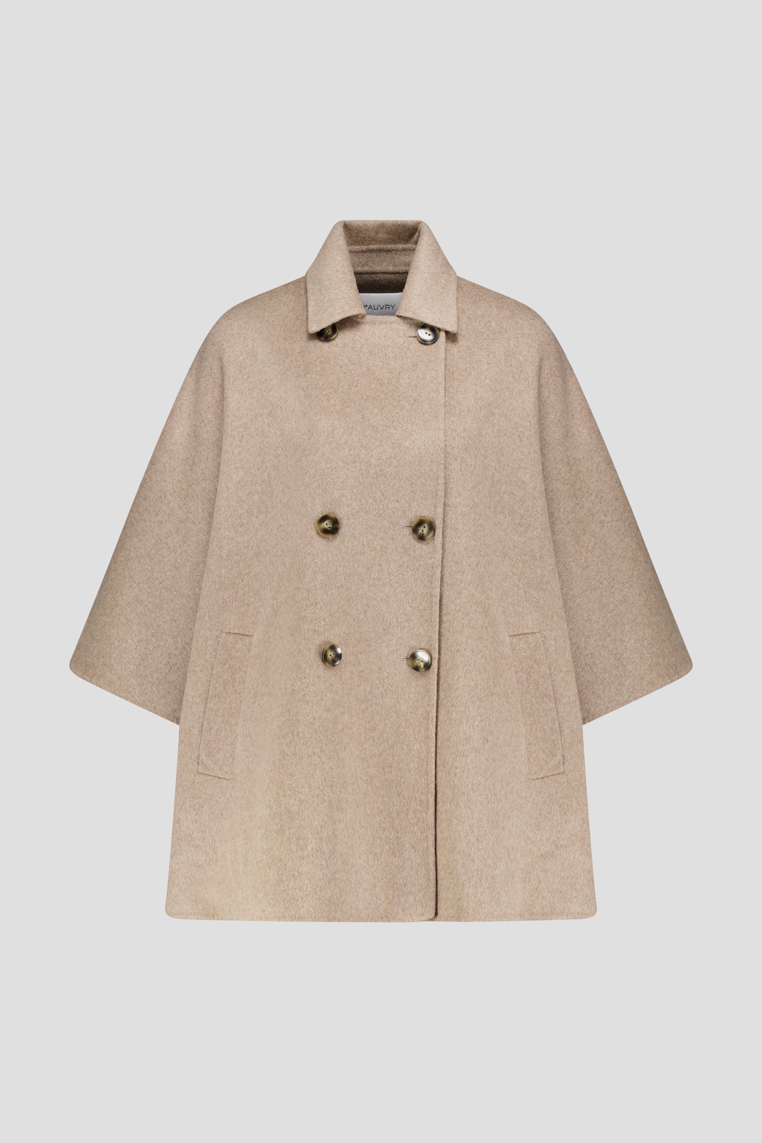 Photo produit 1 de Manteau taupe avec capelook de D'Auvry pour Femmes