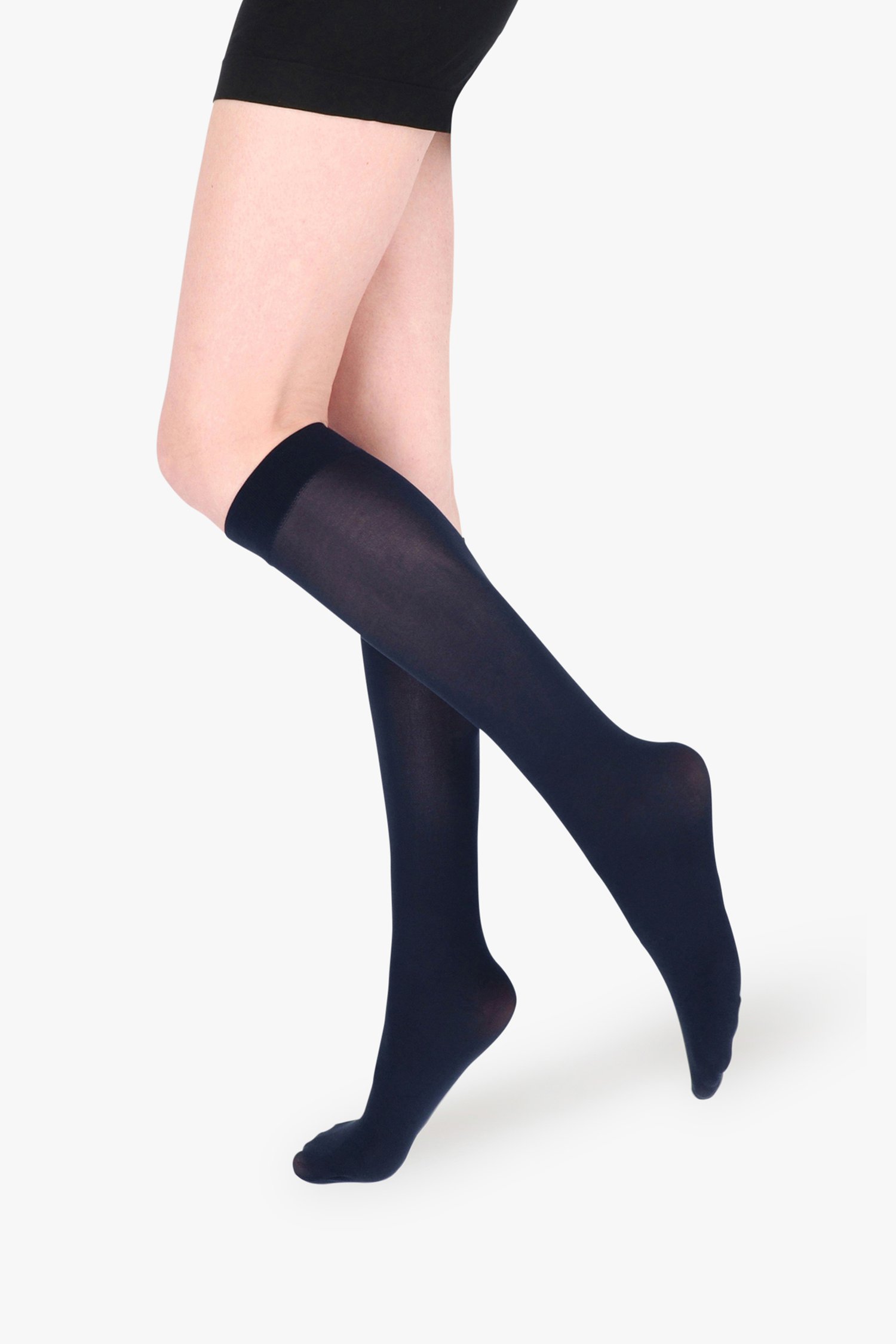 Mi-bas bleu - 60 den - 2 paires de Liberty Island pour Femmes