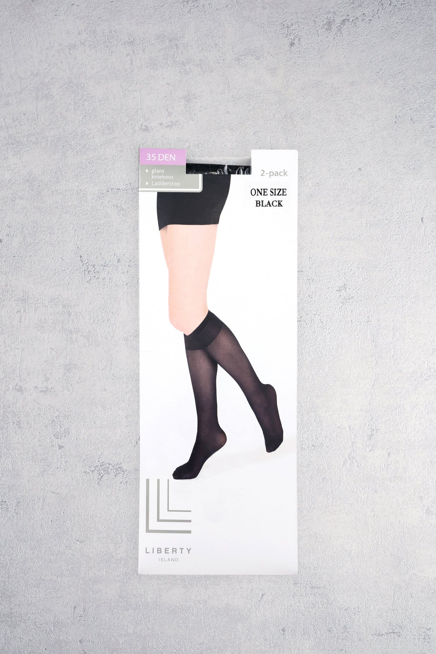 Photo produit 4 de Mi-bas noir - 35 den - 2 paires de Liberty Island pour Femmes