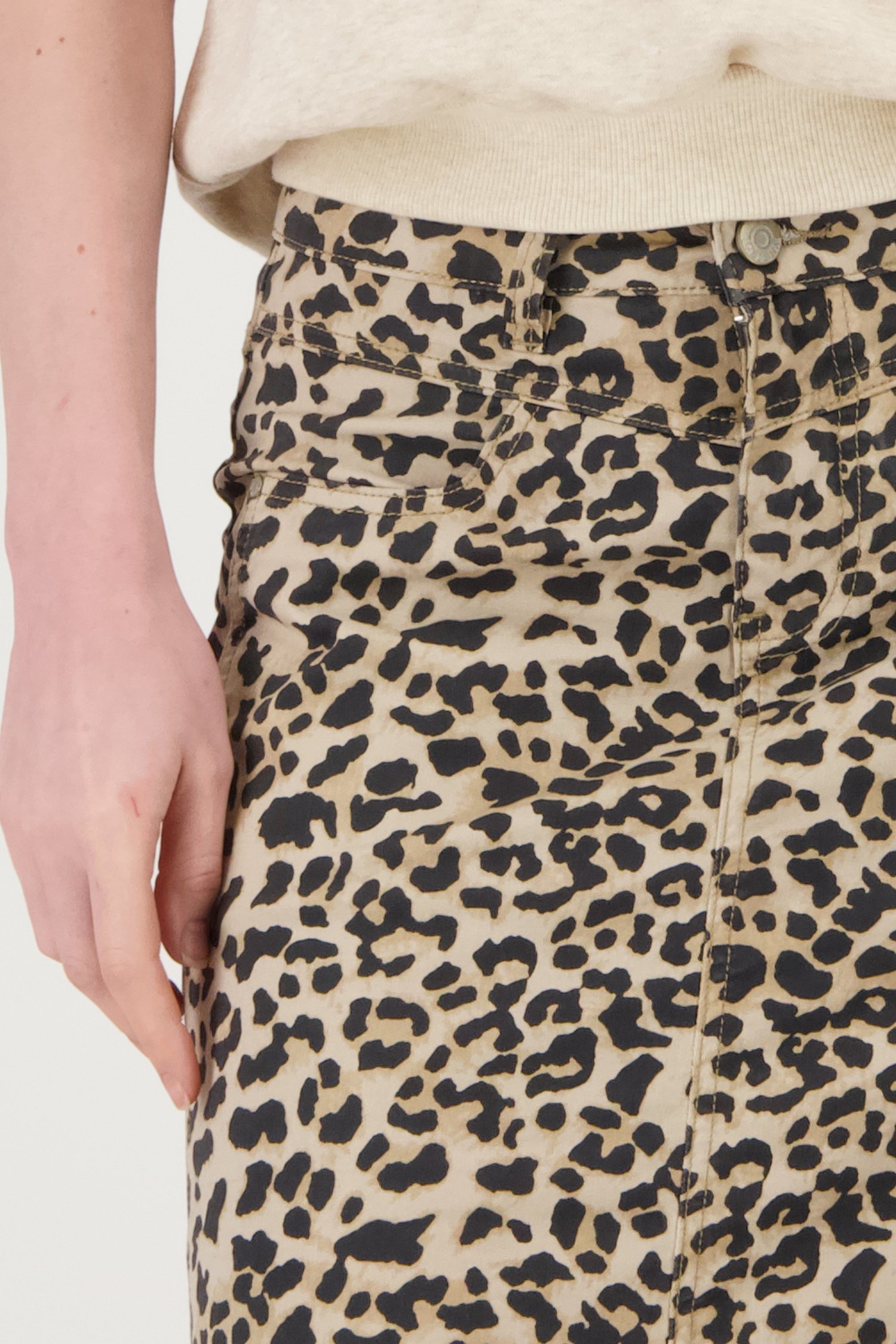 Midi rok met luipaardprint van Geisha voor Dames