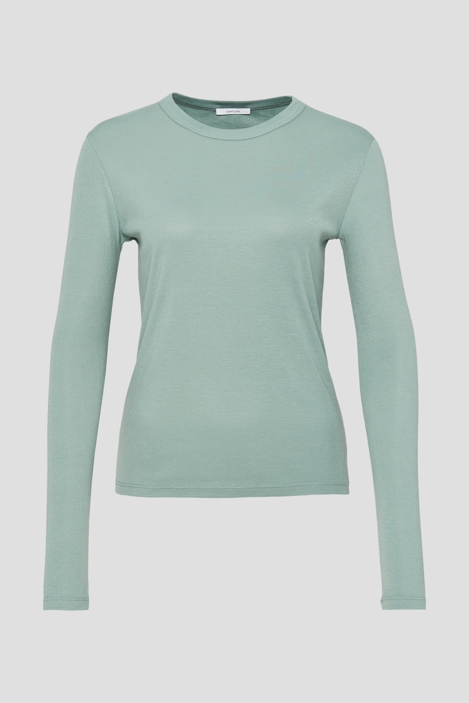 Muntgroen T-shirt met lange mouwen van Opus voor Dames