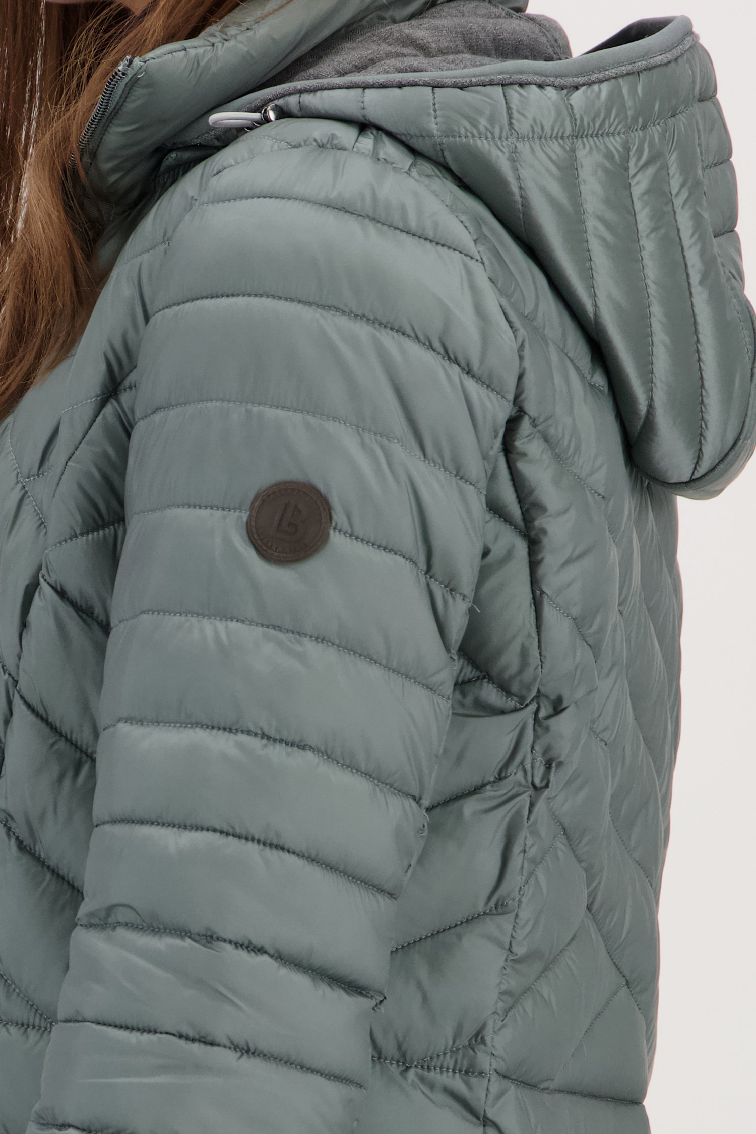 Muntgroene puffer jacket van Barbara Lebek voor Dames