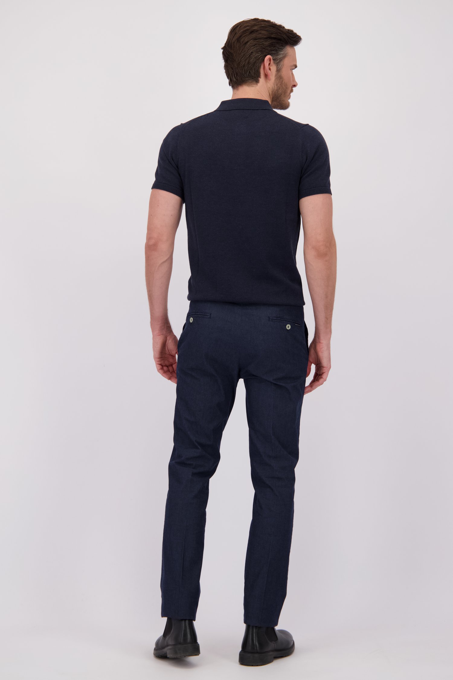 Achterkant van Navy chino - Vancouver - Regular fit  door Brassville voor Heren